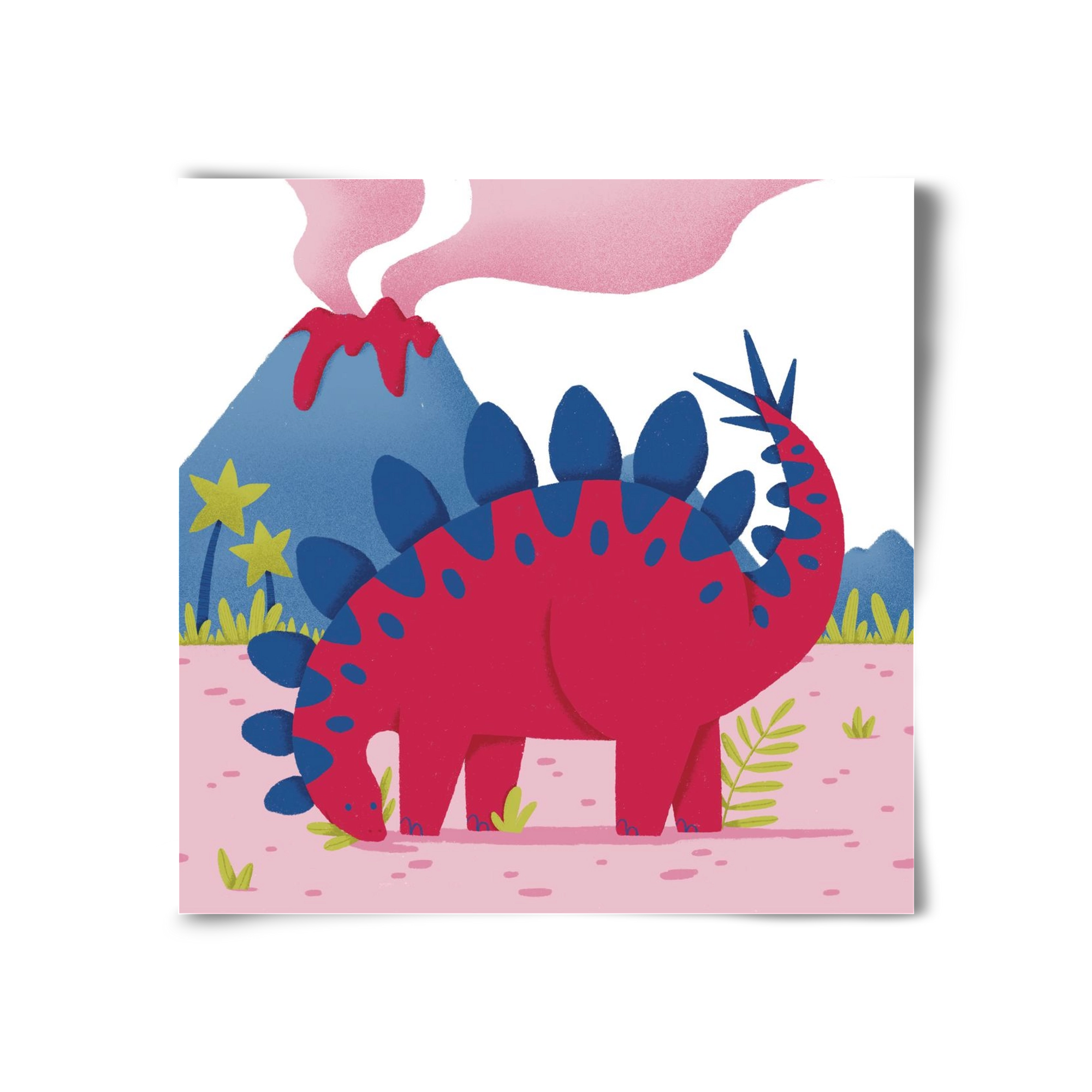 Sztegoszaurusz, 30x30 cm, Keret nélkül