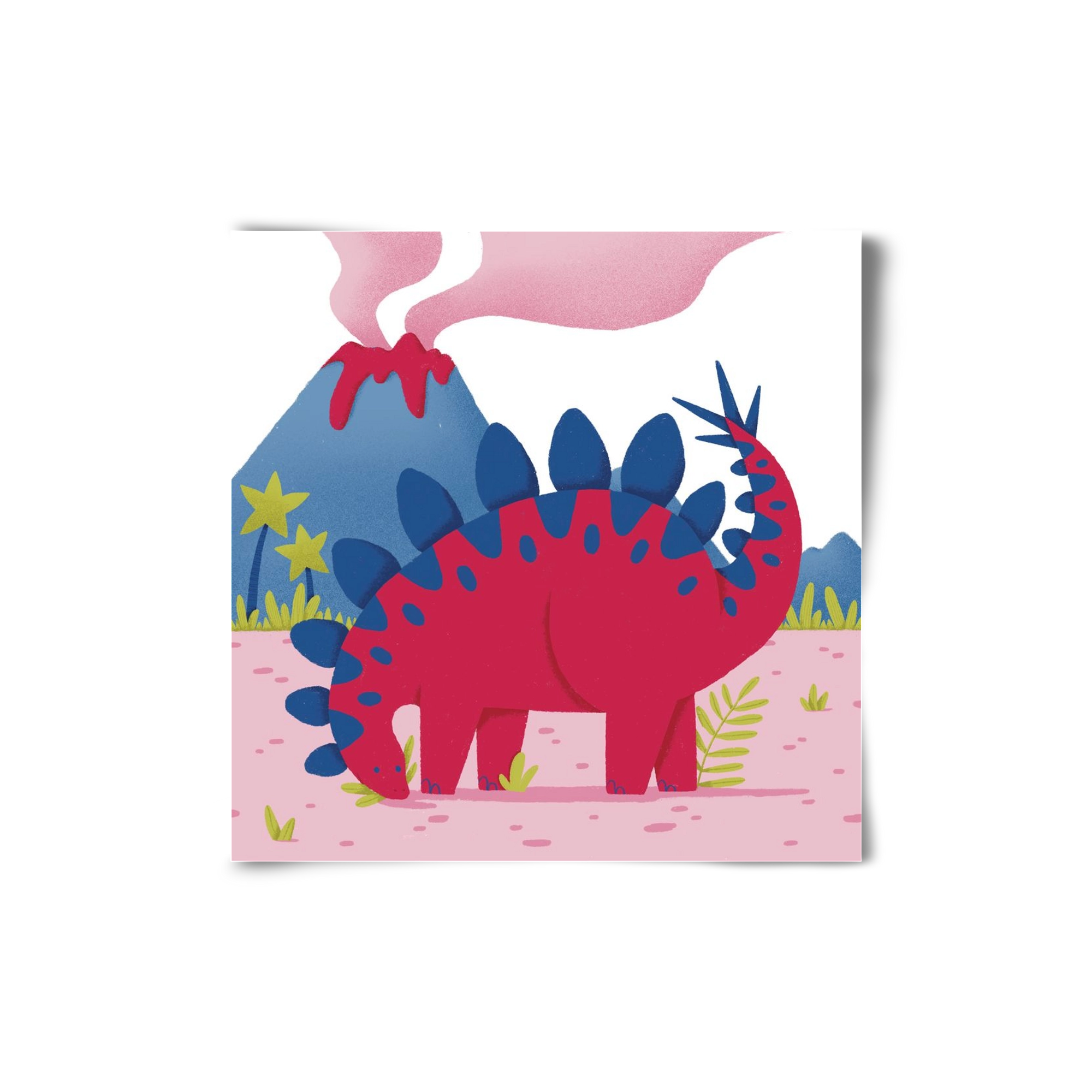 Sztegoszaurusz, 20x20 cm, Keret nélkül