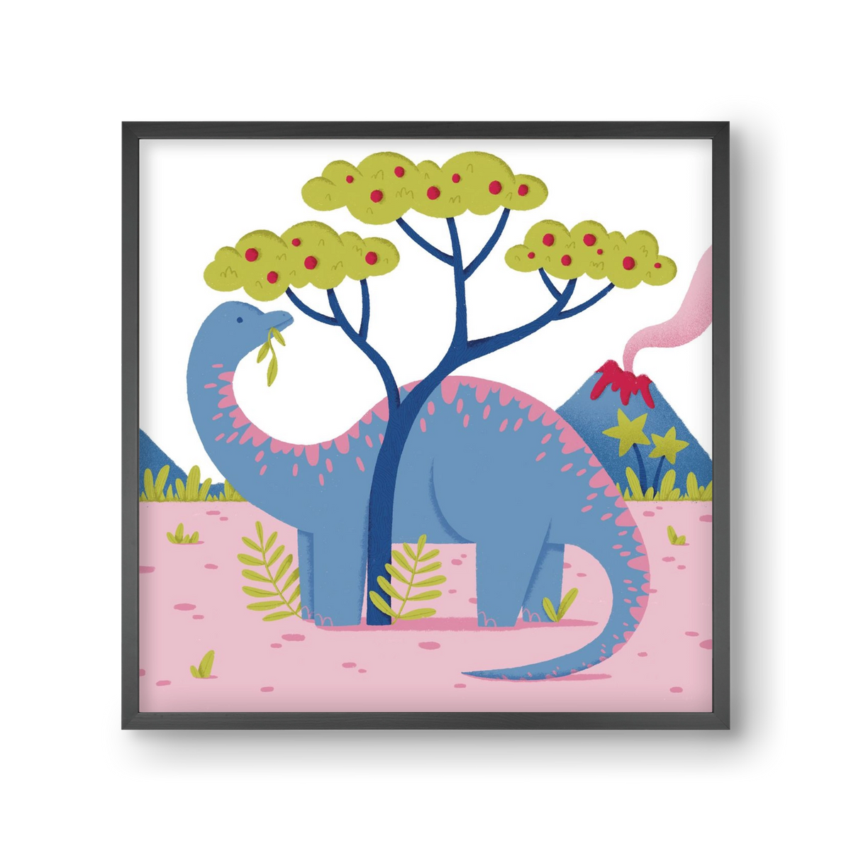 Brontoszaurusz, 30x30 cm (30x30 cm), Fekete keret