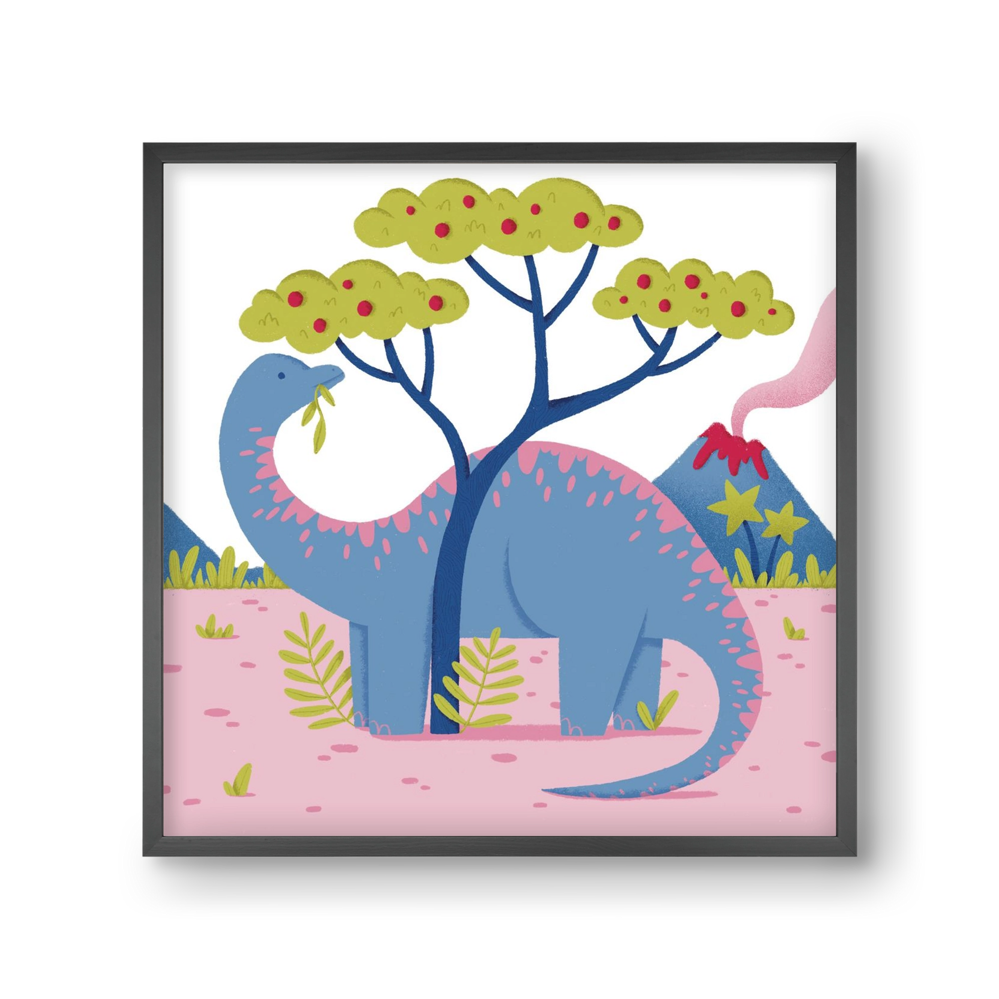 Brontoszaurusz, 30x30 cm (30x30 cm), Fekete keret