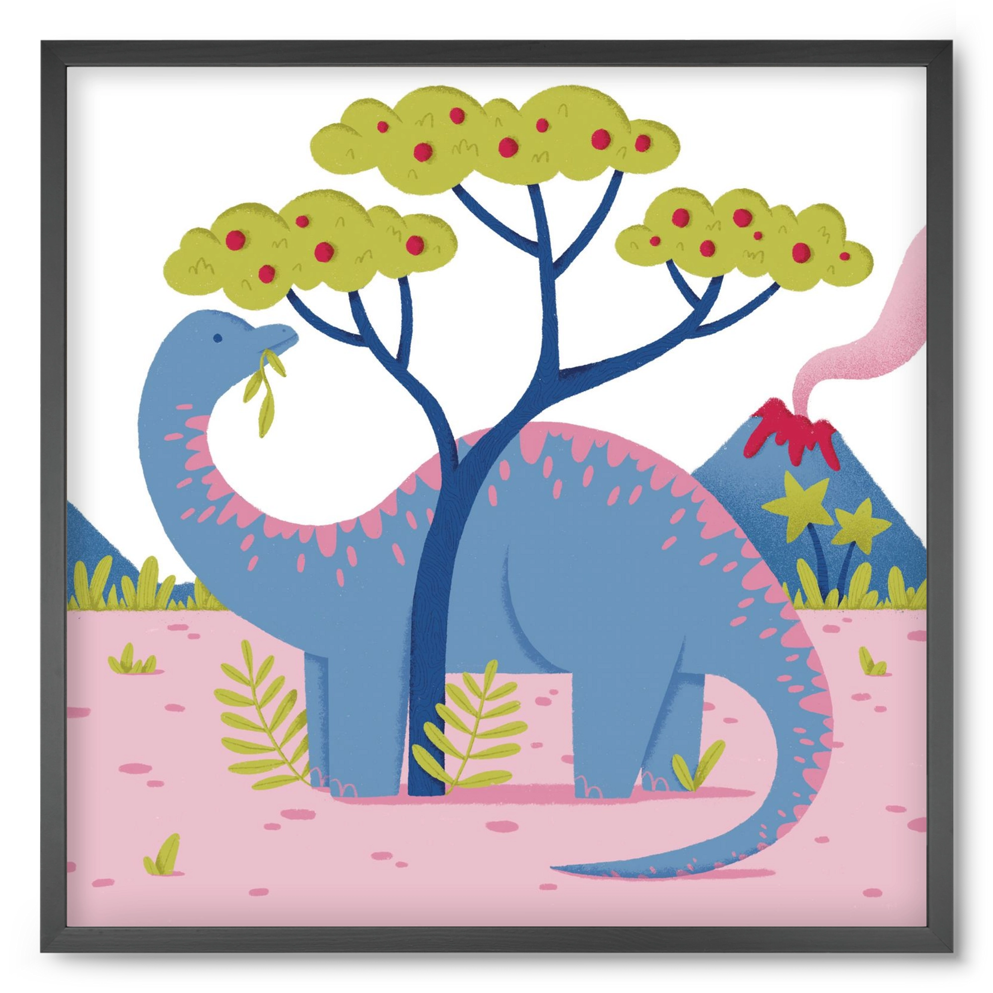 Brontoszaurusz, 50x50 cm (50x50 cm), Fekete keret