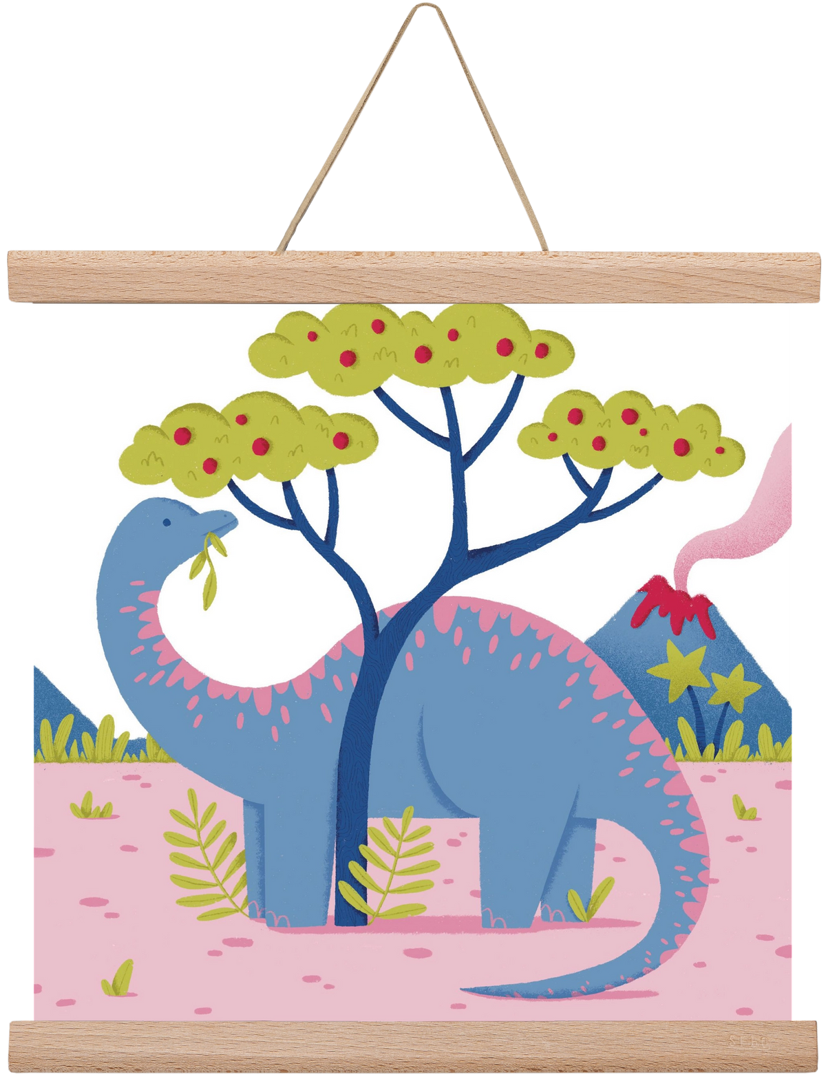 Brontoszaurusz, 30x30 cm (30x30 cm), Tölgy akasztó