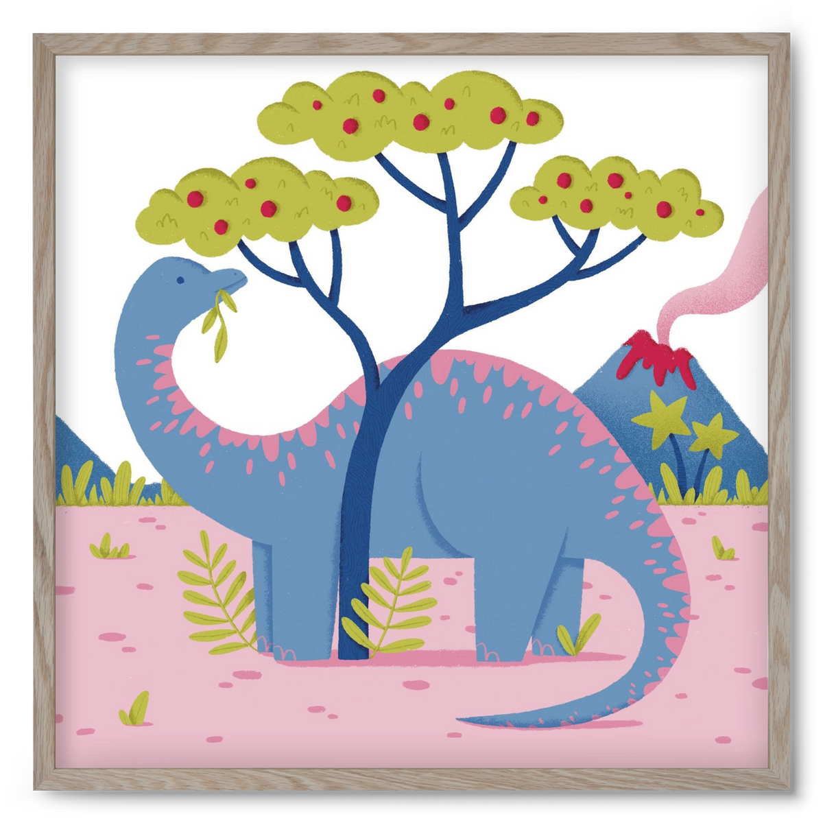 Brontoszaurusz, 50x50 cm (50x50 cm), Tölgy keret