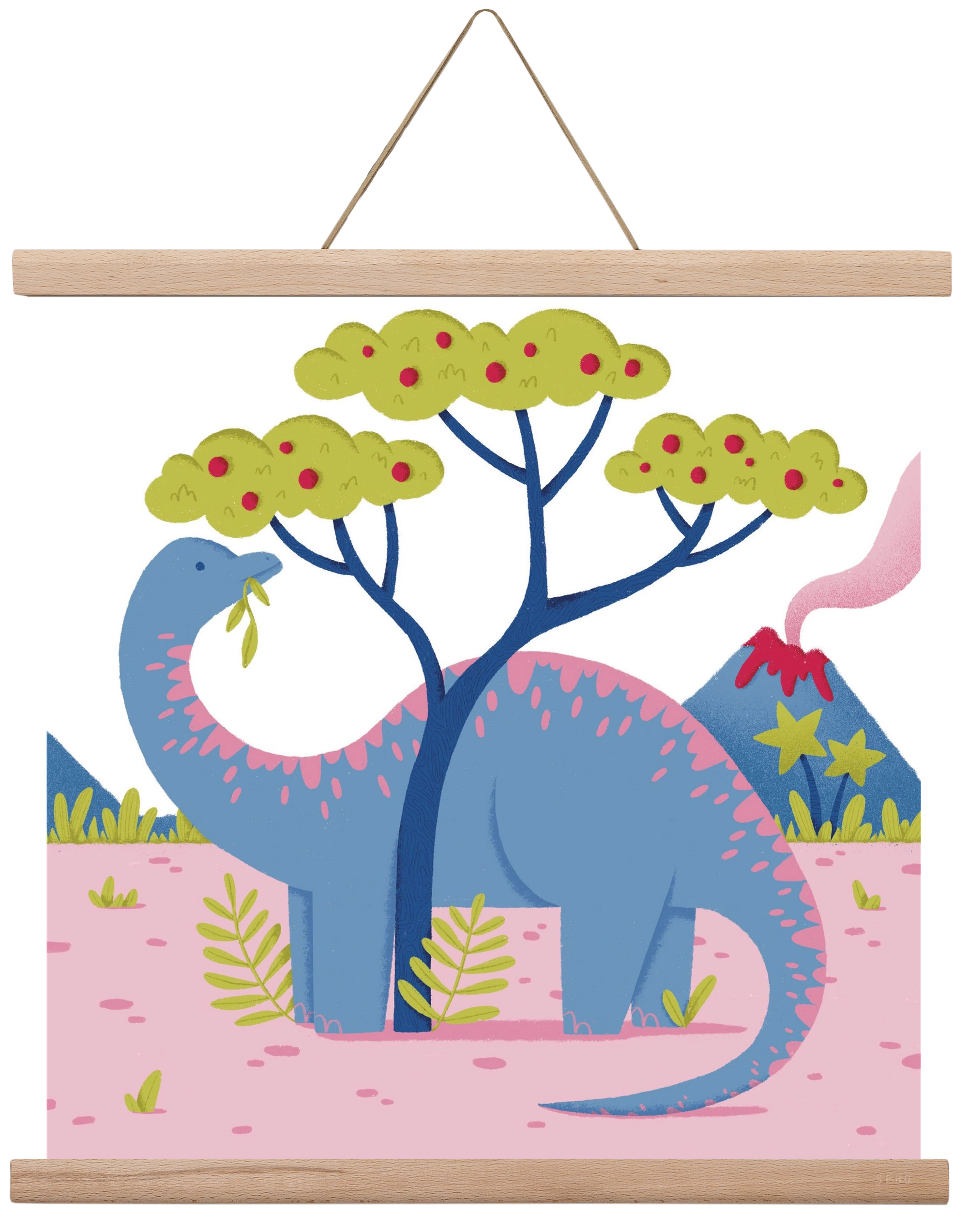 Brontoszaurusz, 40x40 cm (40x40 cm), Tölgy akasztó