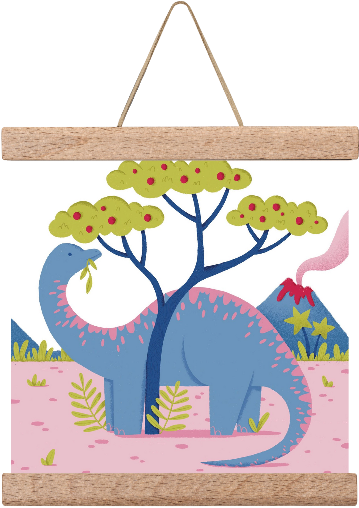 Brontoszaurusz, 20x20 cm (20x20 cm), Tölgy akasztó