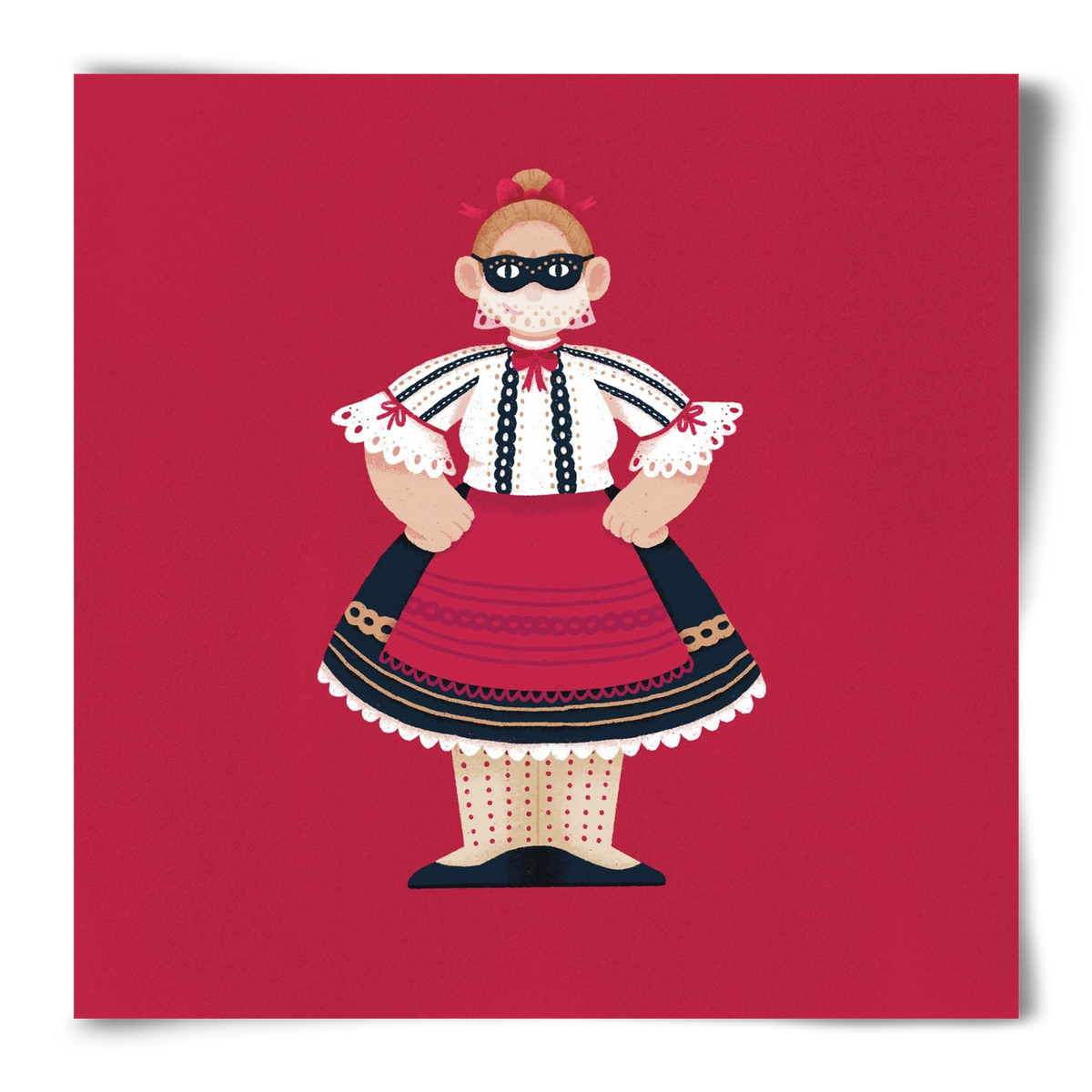 Sokac lány, 50x50 cm, Keret nélkül