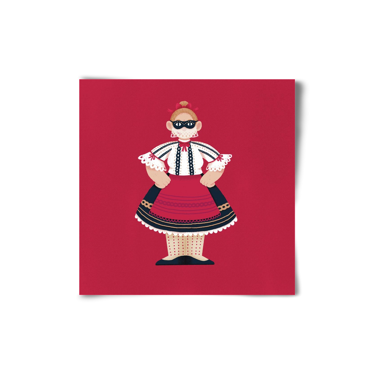 Sokac lány, 20x20 cm, Keret nélkül