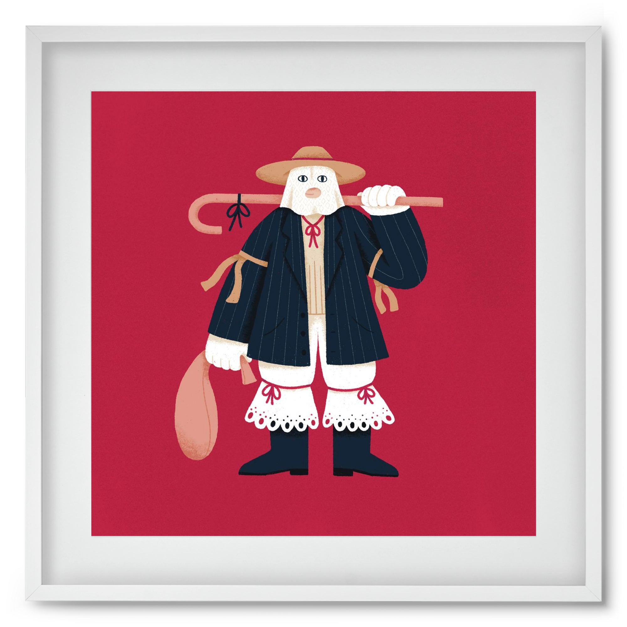 Jankele, 50x50 cm (40x40 cm), Fehér keret, paszpartuval