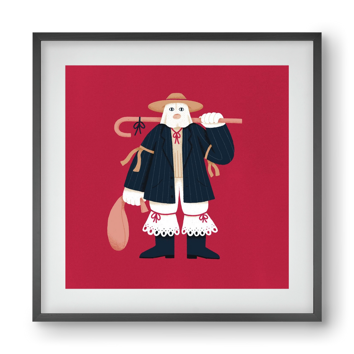 Jankele, 40x40 cm (30x30 cm), Fekete keret, paszpartuval