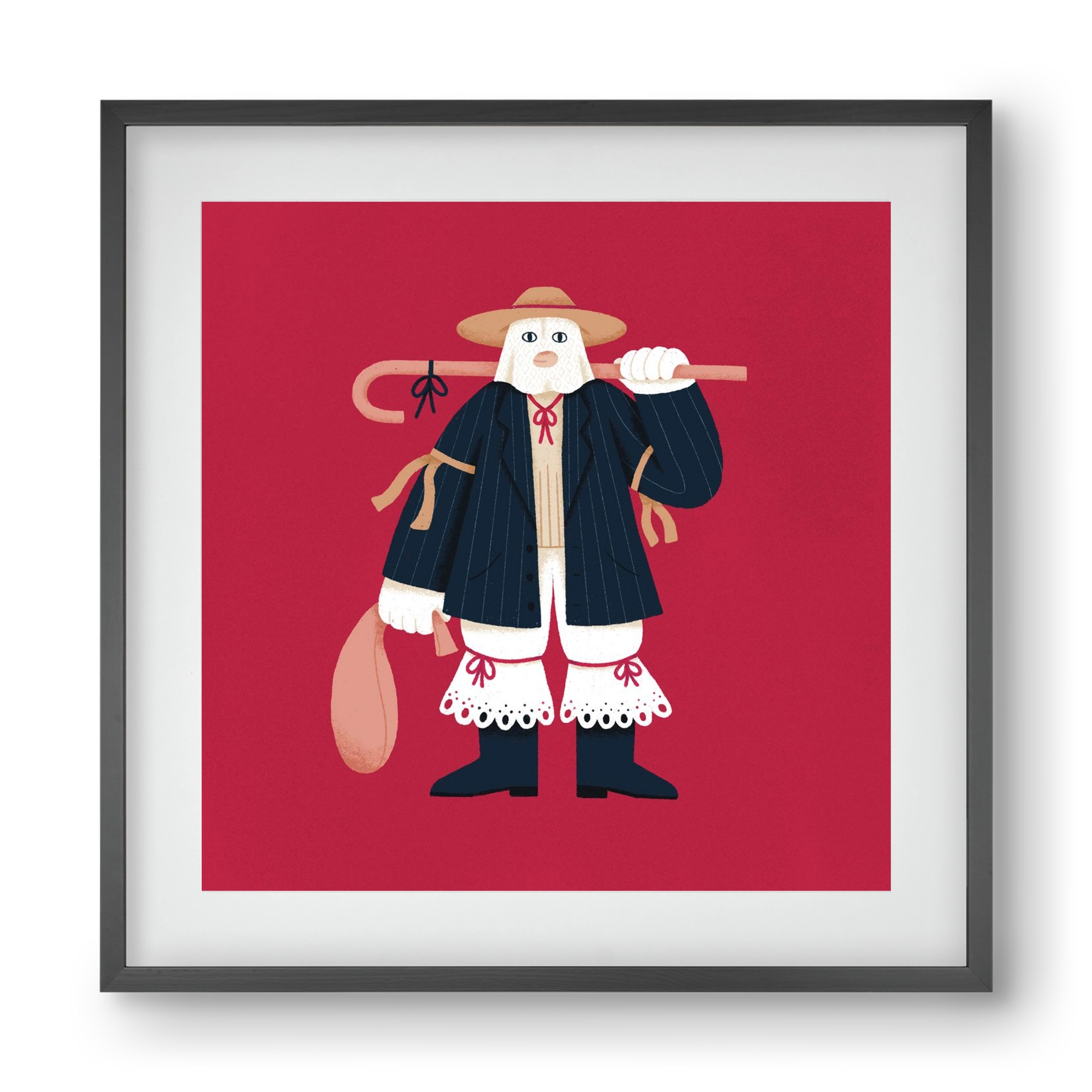 Jankele, 40x40 cm (30x30 cm), Fekete keret, paszpartuval