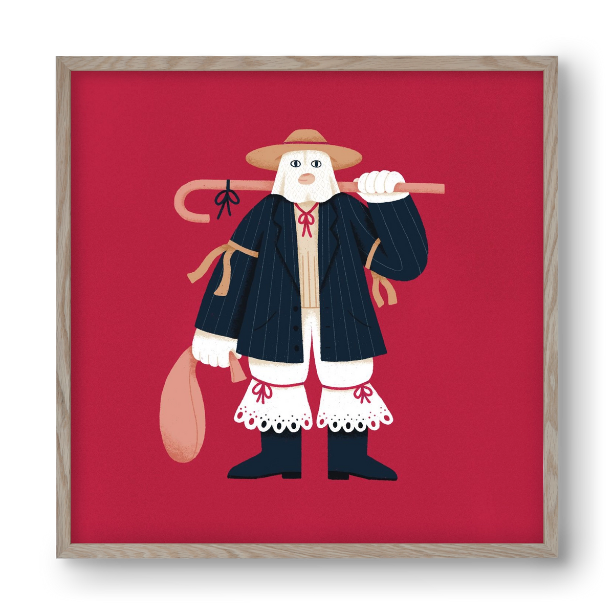 Jankele, 40x40 cm (40x40 cm), Tölgy keret