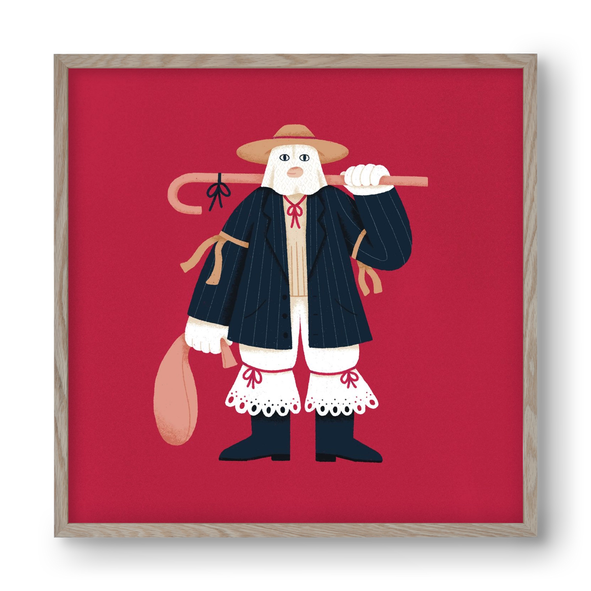 Jankele, 40x40 cm (40x40 cm), Tölgy keret