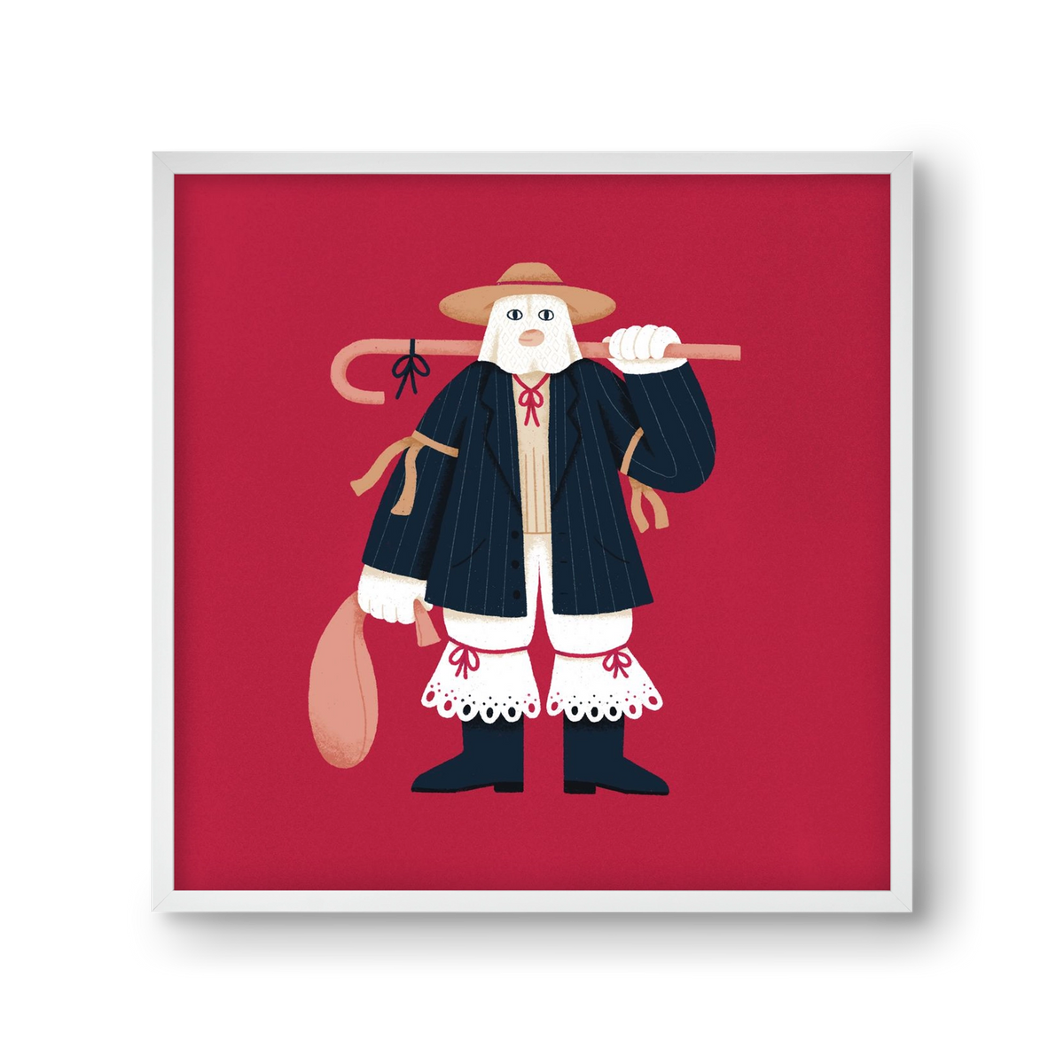 Jankele, 30x30 cm (30x30 cm), Fehér keret