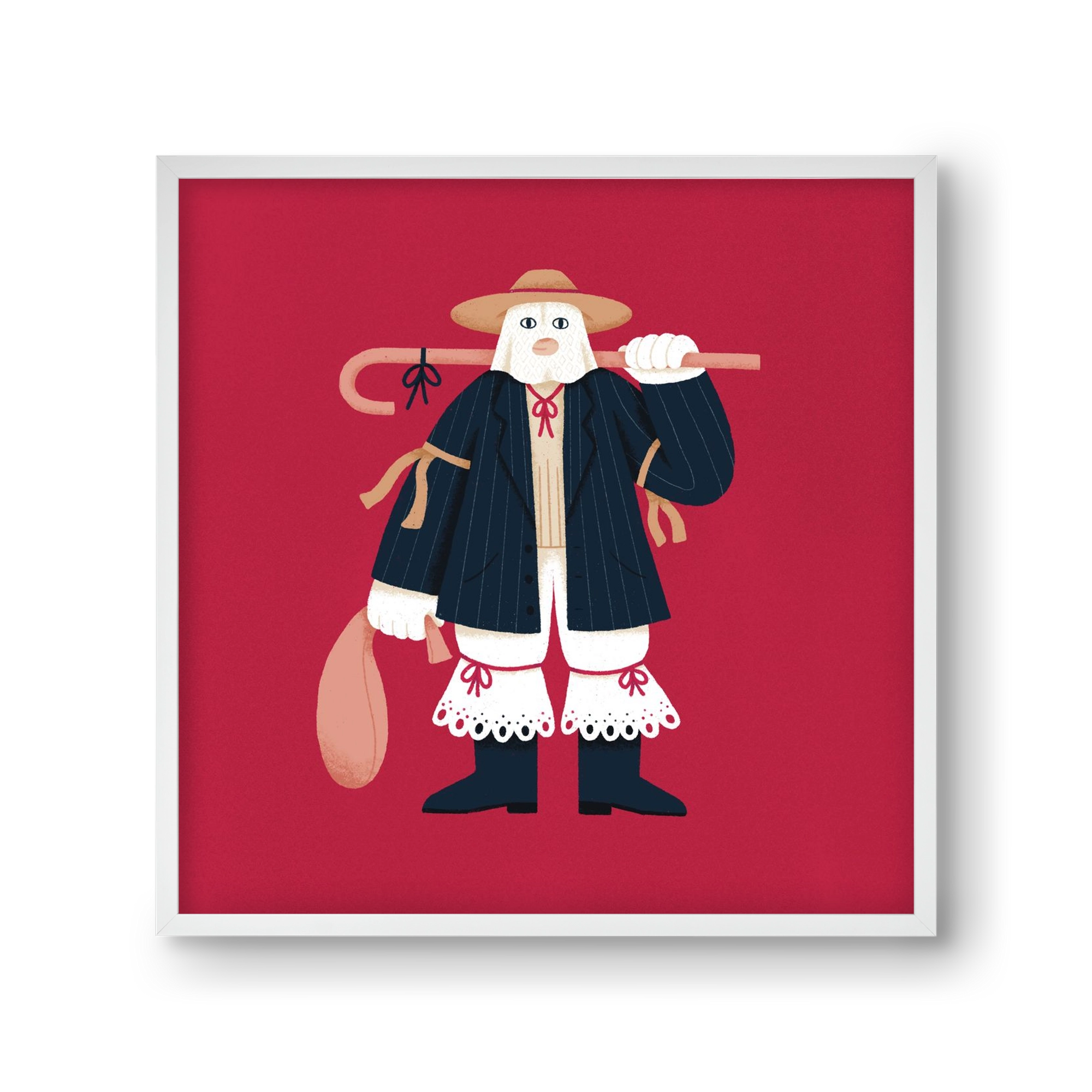 Jankele, 30x30 cm (30x30 cm), Fehér keret