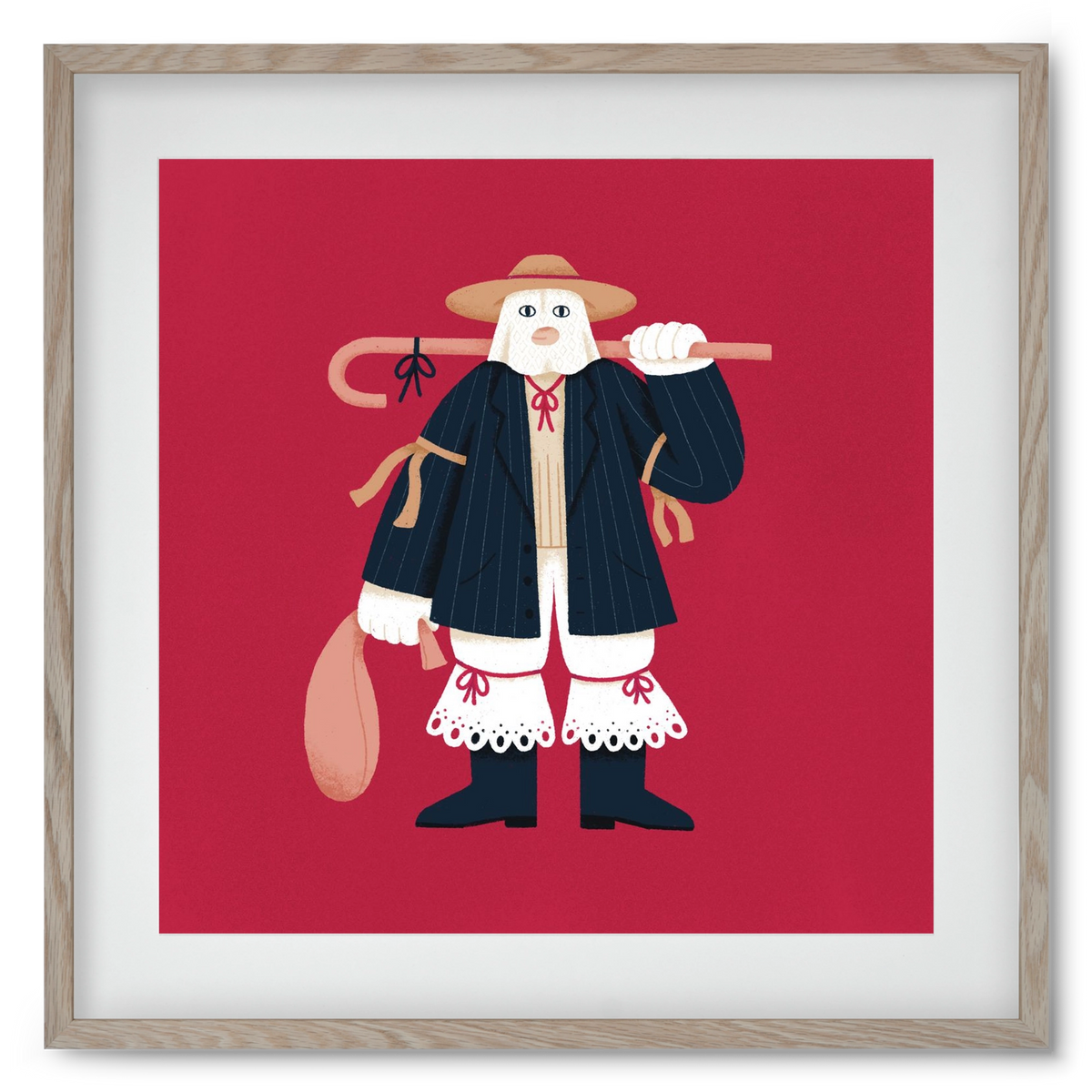 Jankele, 50x50 cm (40x40 cm), Tölgy keret, paszpartuval