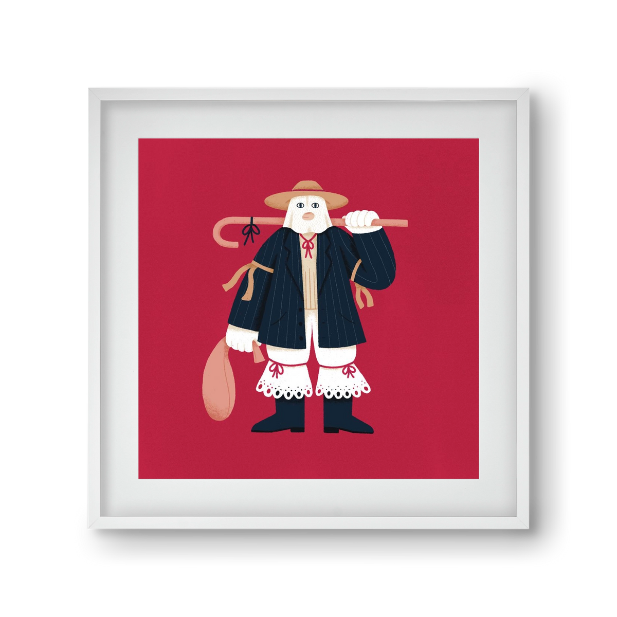 Jankele, 30x30 cm (20x20 cm), Fehér keret, paszpartuval