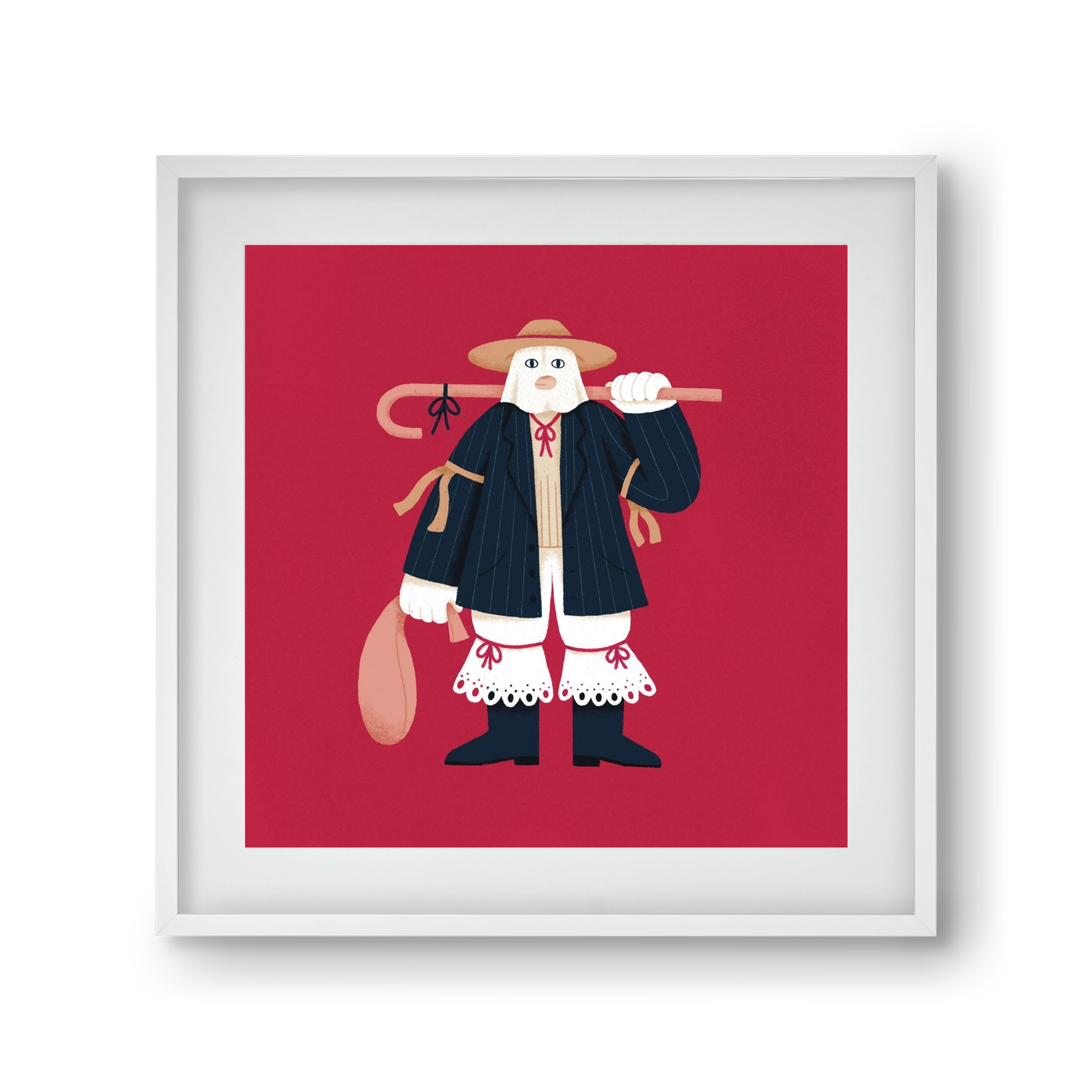 Jankele, 30x30 cm (20x20 cm), Fehér keret, paszpartuval