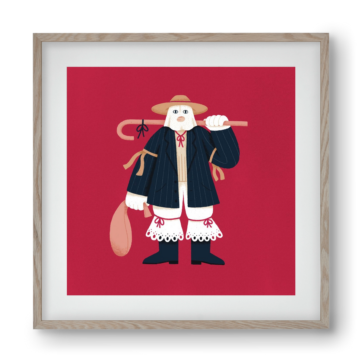 Jankele, 40x40 cm (30x30 cm), Tölgy keret, paszpartuval