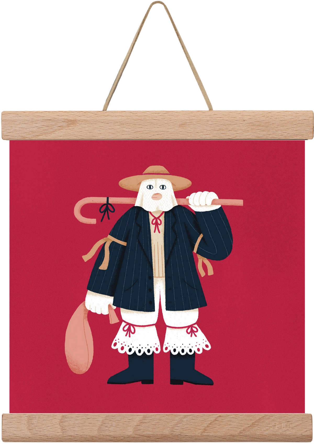 Jankele, 20x20 cm (20x20 cm), Tölgy akasztó