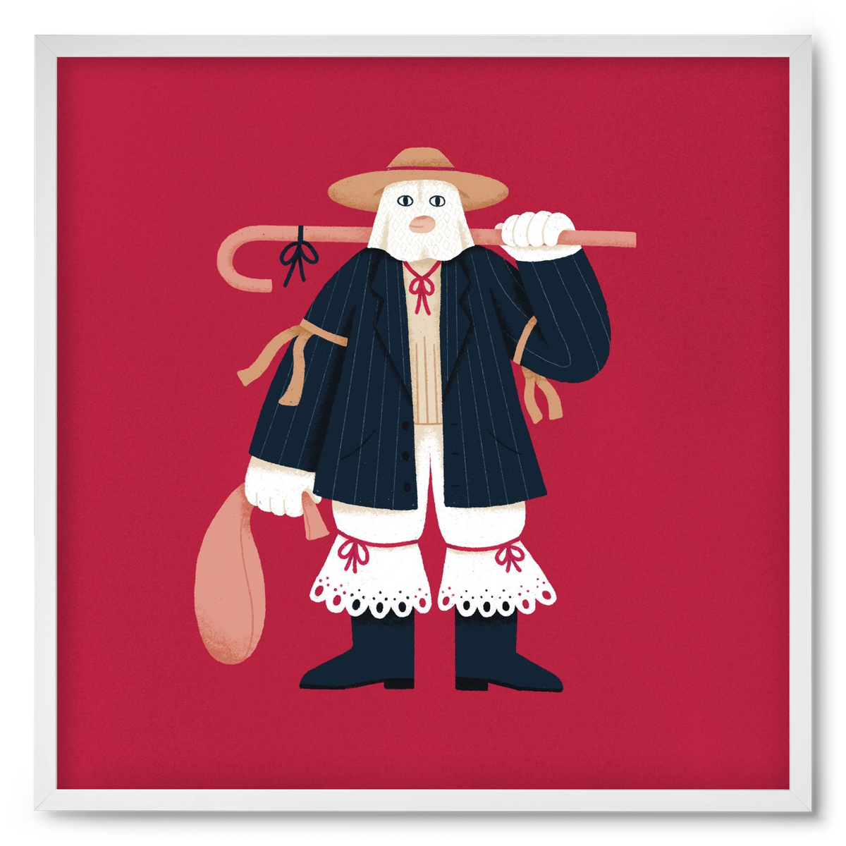 Jankele, 50x50 cm (50x50 cm), Fehér keret