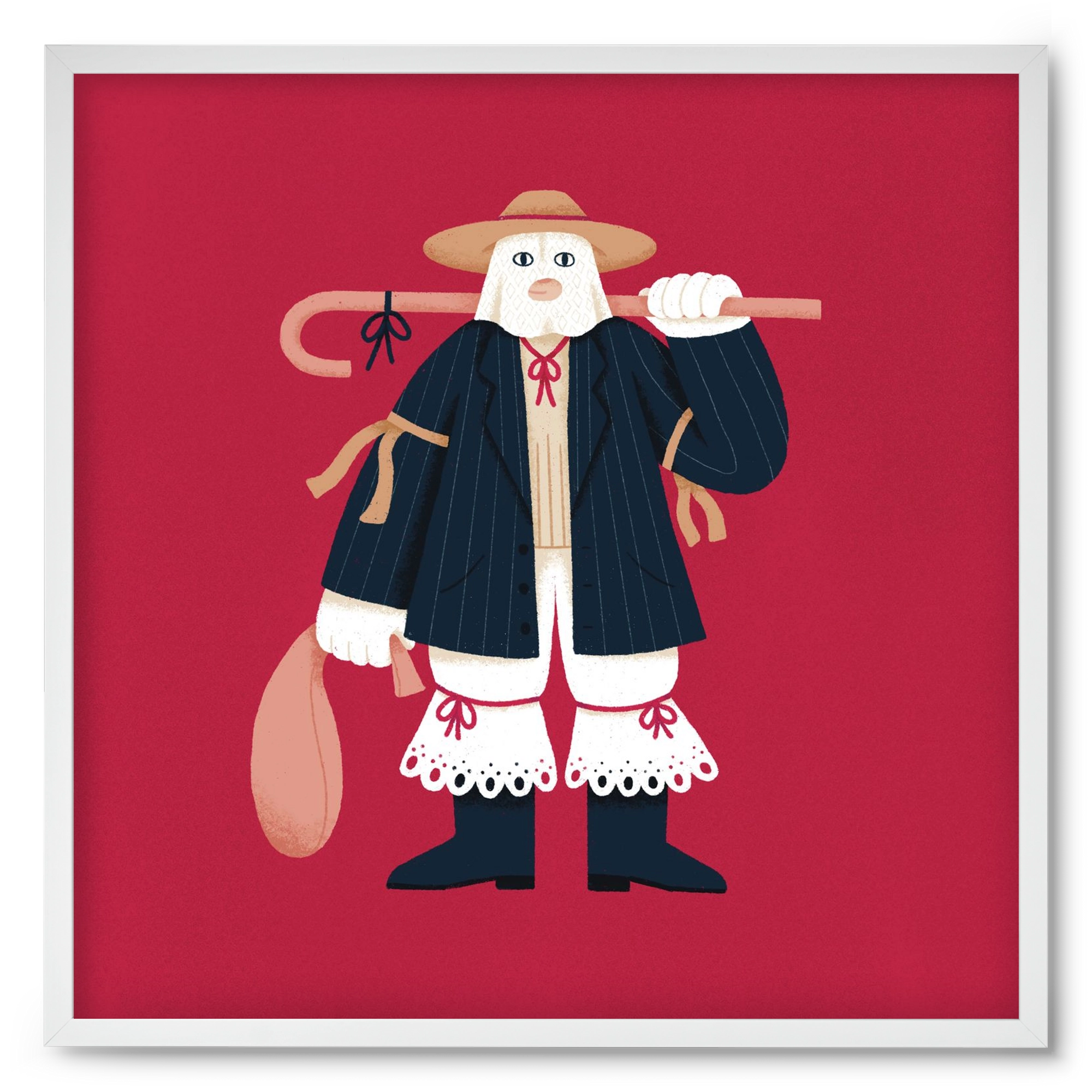 Jankele, 50x50 cm (50x50 cm), Fehér keret