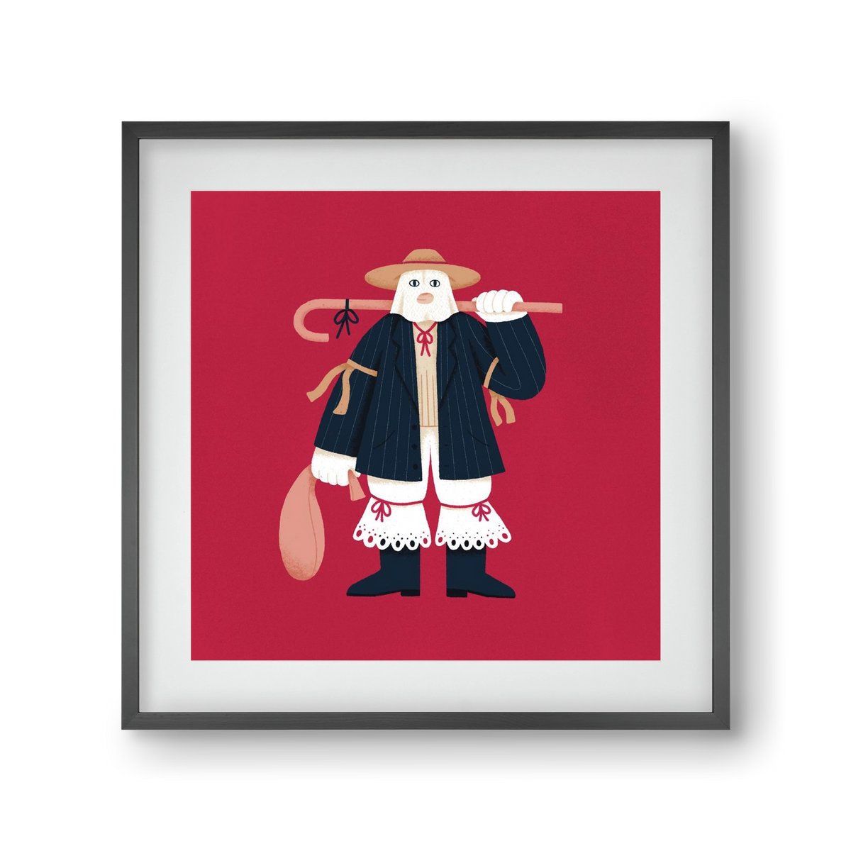 Jankele, 30x30 cm (20x20 cm), Fekete keret, paszpartuval