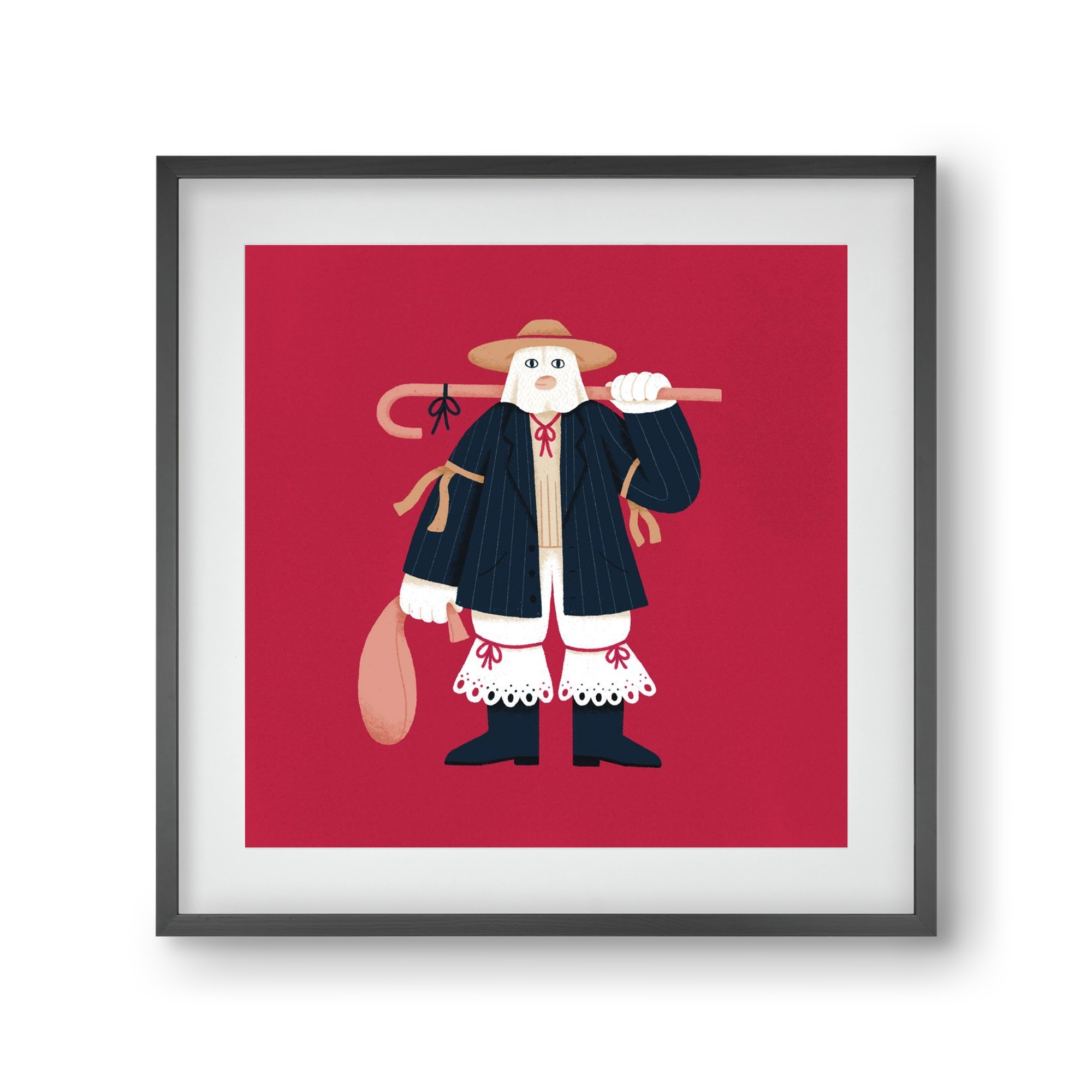 Jankele, 30x30 cm (20x20 cm), Fekete keret, paszpartuval