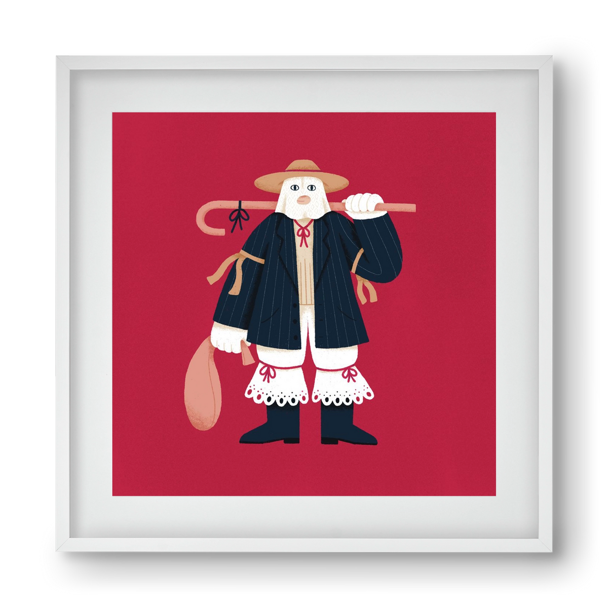 Jankele, 40x40 cm (30x30 cm), Fehér keret, paszpartuval