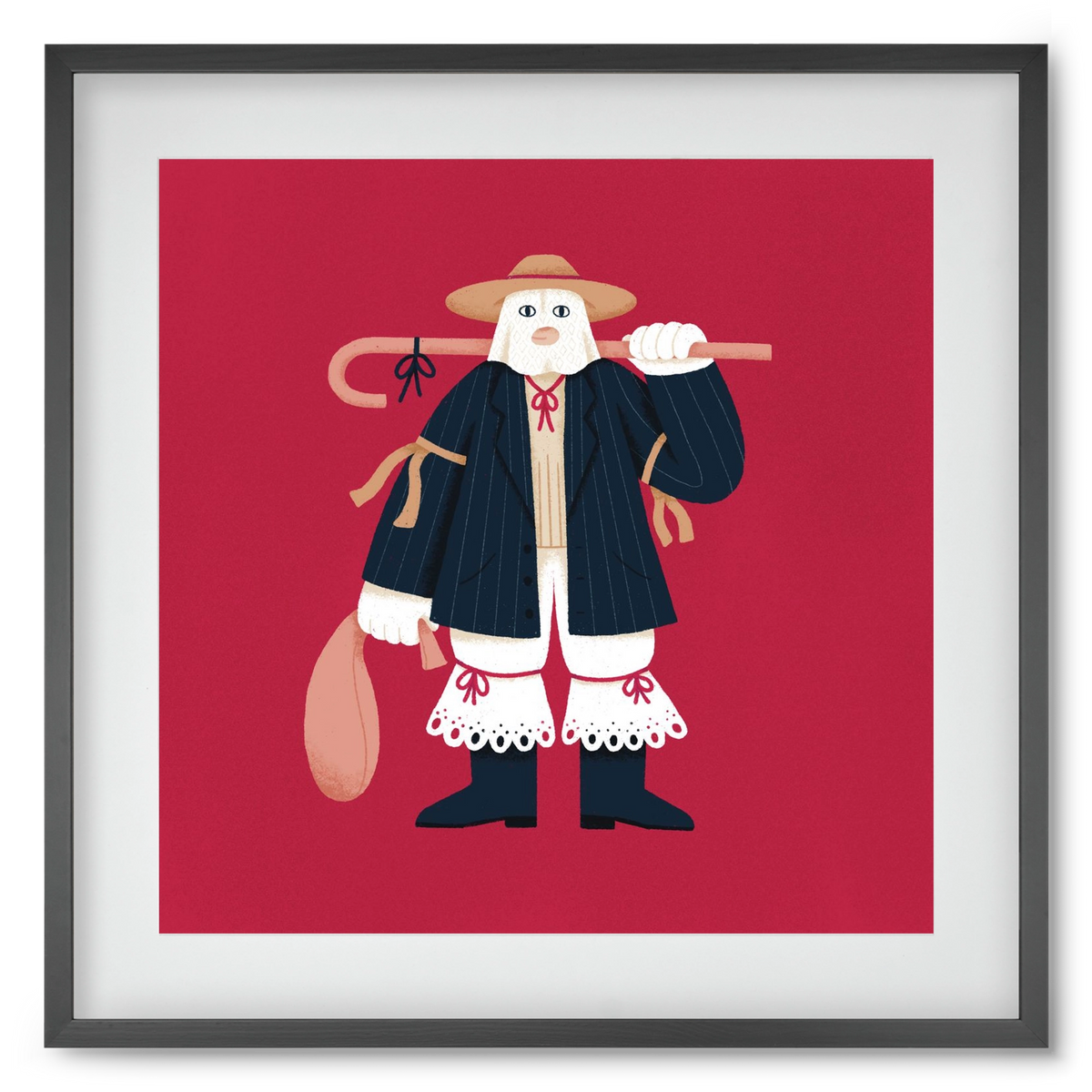 Jankele, 50x50 cm (40x40 cm), Fekete keret, paszpartuval