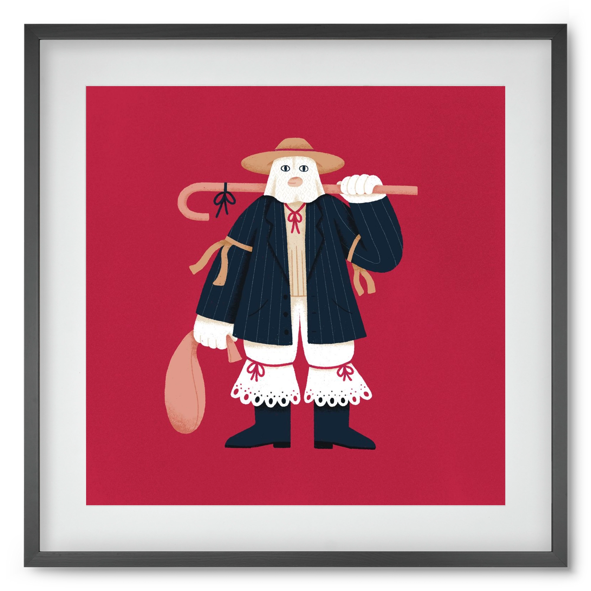 Jankele, 50x50 cm (40x40 cm), Fekete keret, paszpartuval