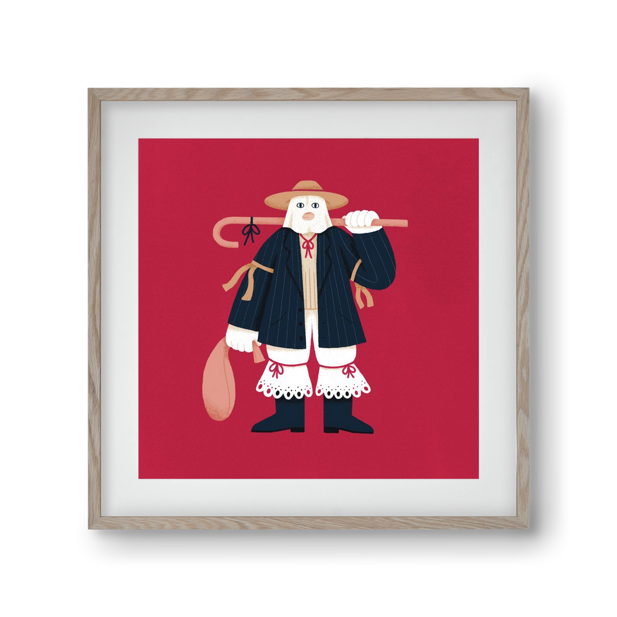 Jankele, 30x30 cm (20x20 cm), Tölgy keret, paszpartuval