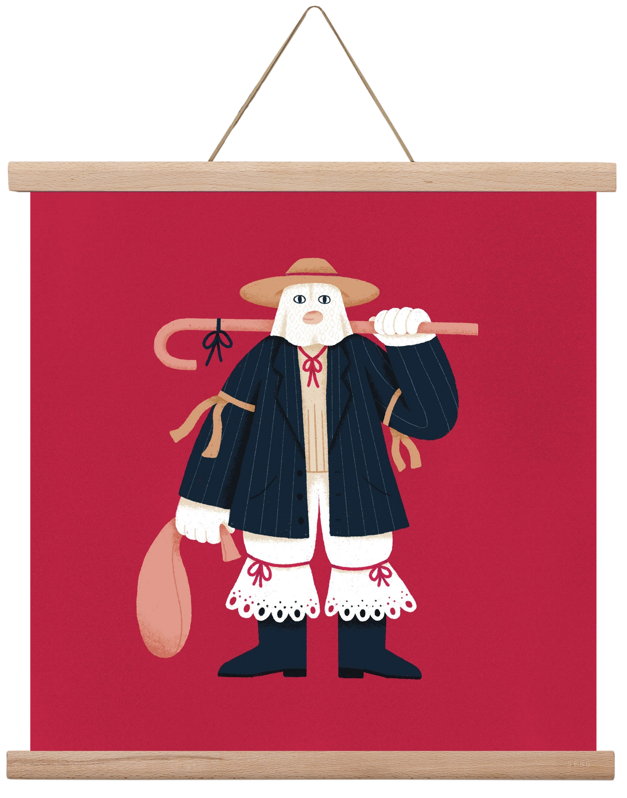 Jankele, 40x40 cm (40x40 cm), Tölgy akasztó