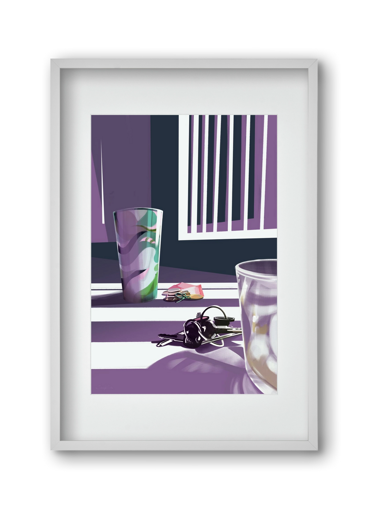 Íróasztalod, 30x45 cm (20x30 cm), Fehér keret, paszpartuval