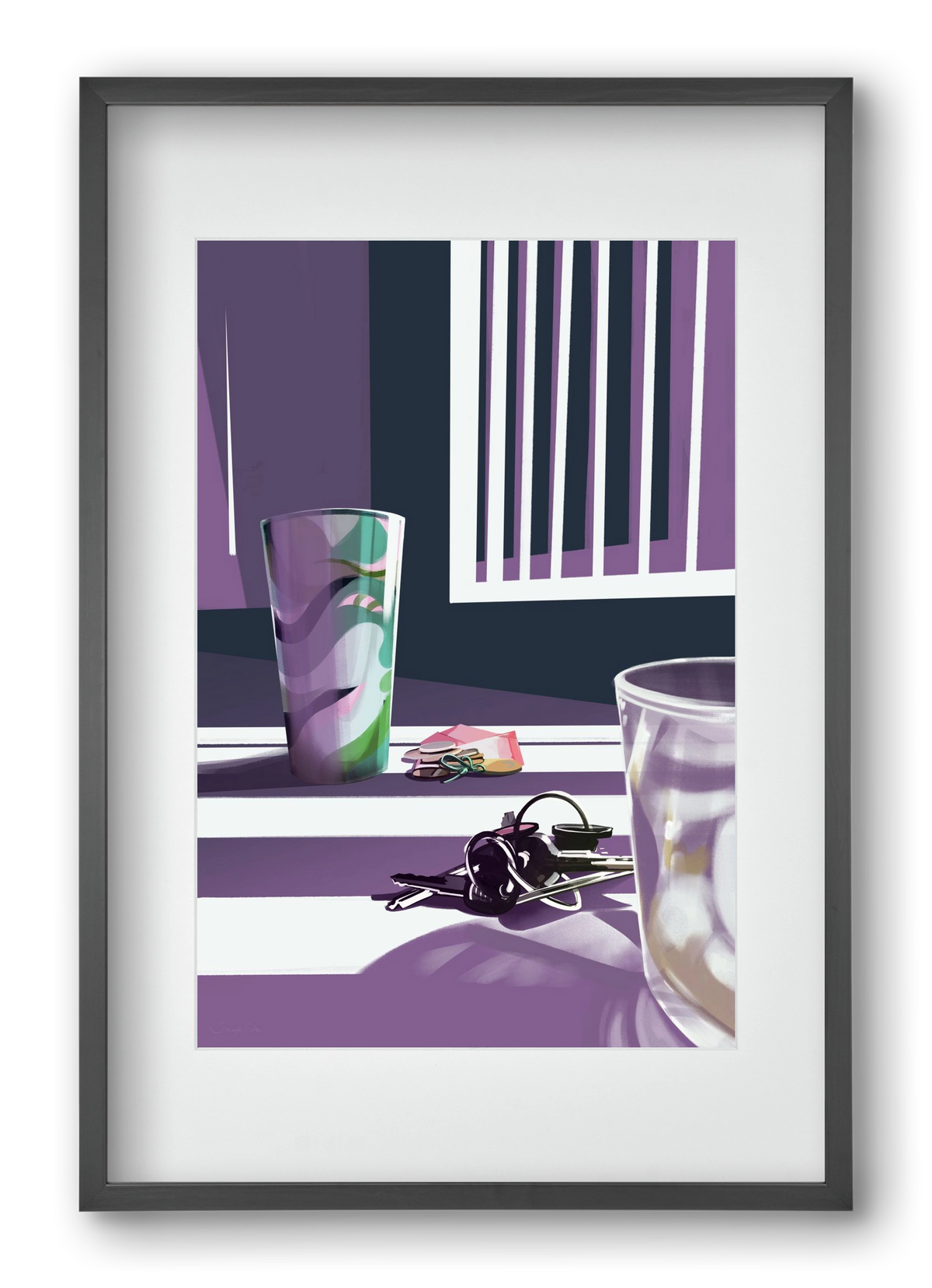 Íróasztalod, 40x60 cm (30x45 cm), Fekete keret, paszpartuval