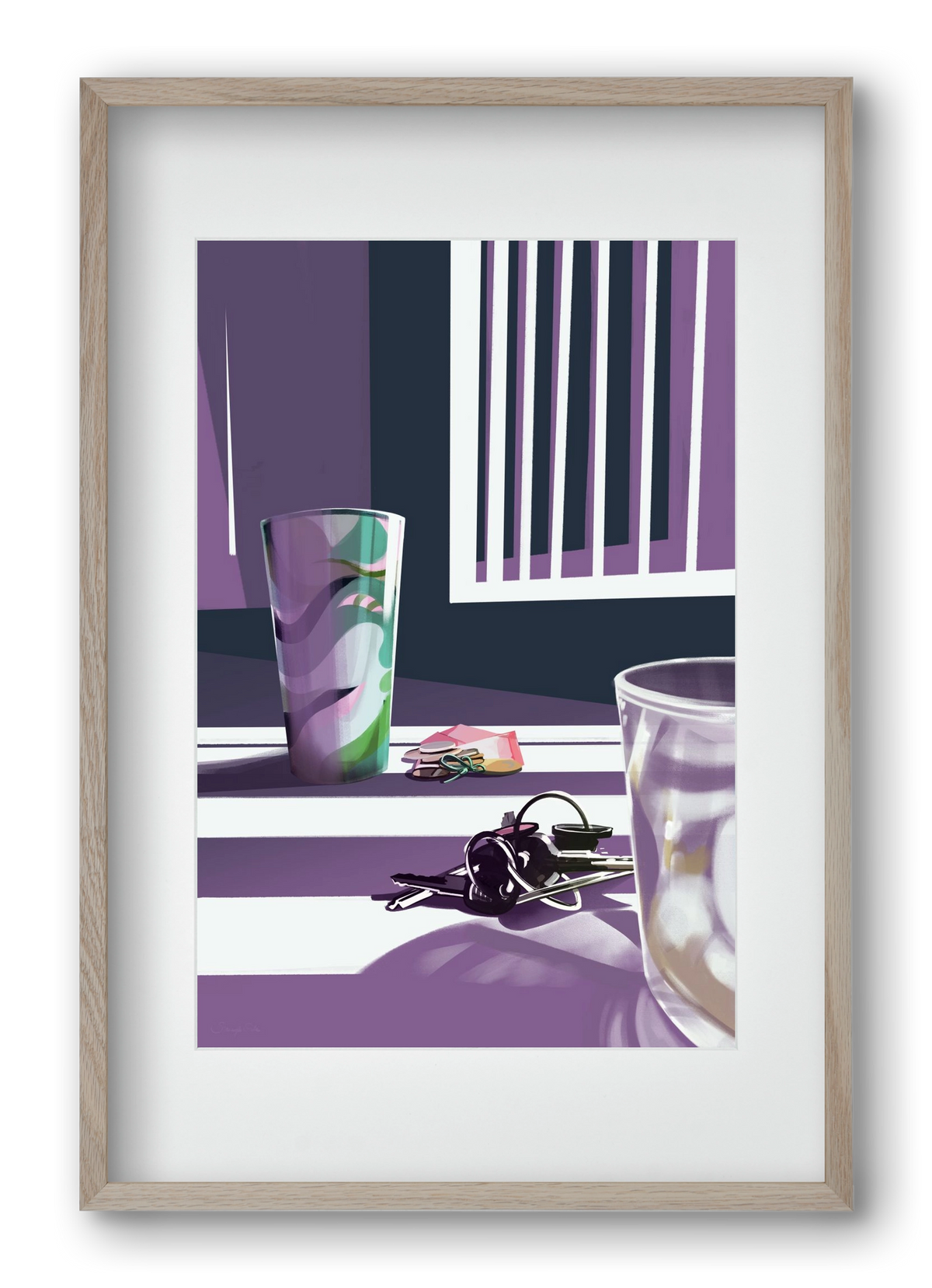 Íróasztalod, 40x60 cm (30x45 cm), Tölgy keret, paszpartuval