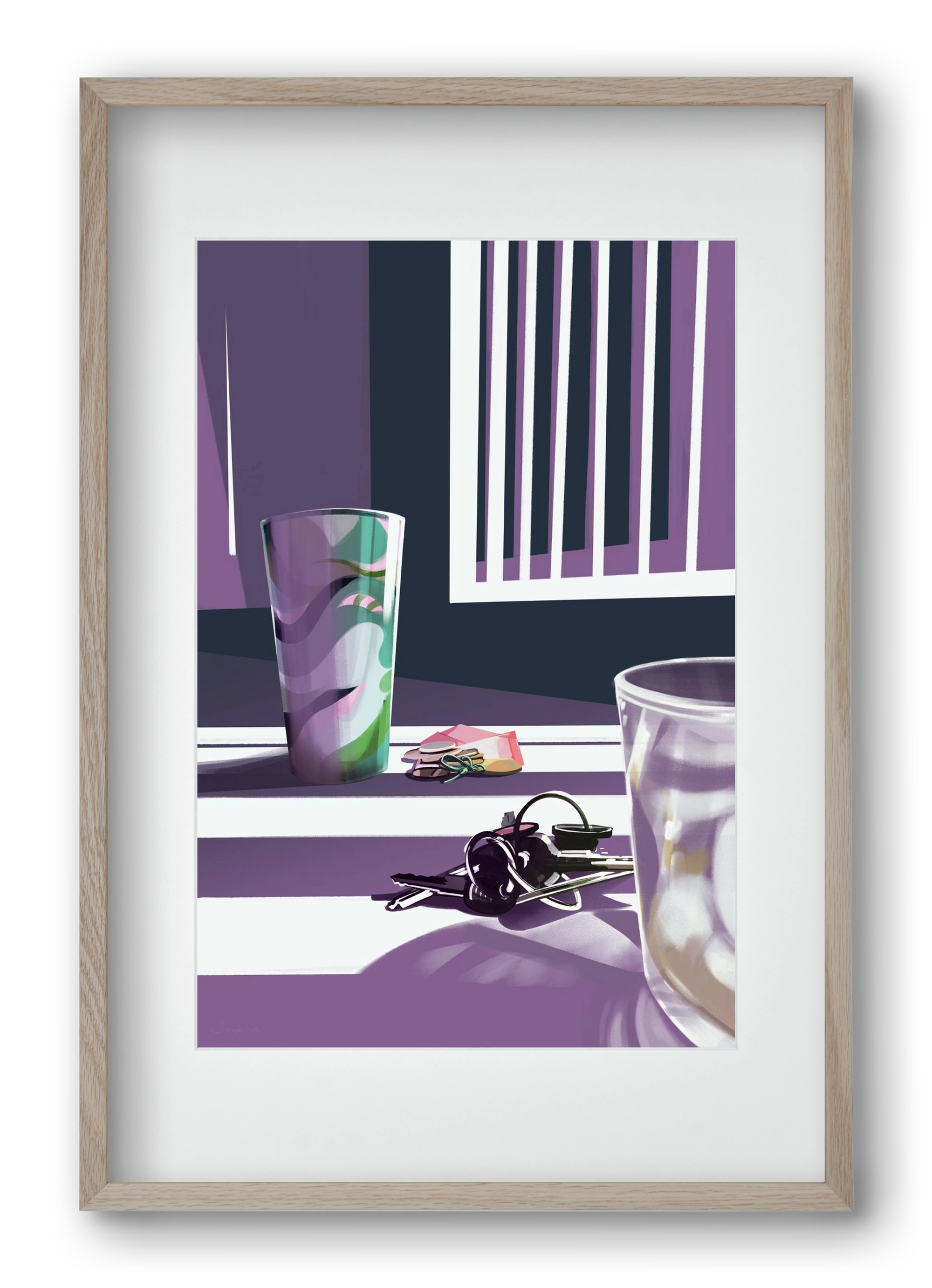 Íróasztalod, 40x60 cm (30x45 cm), Tölgy keret, paszpartuval