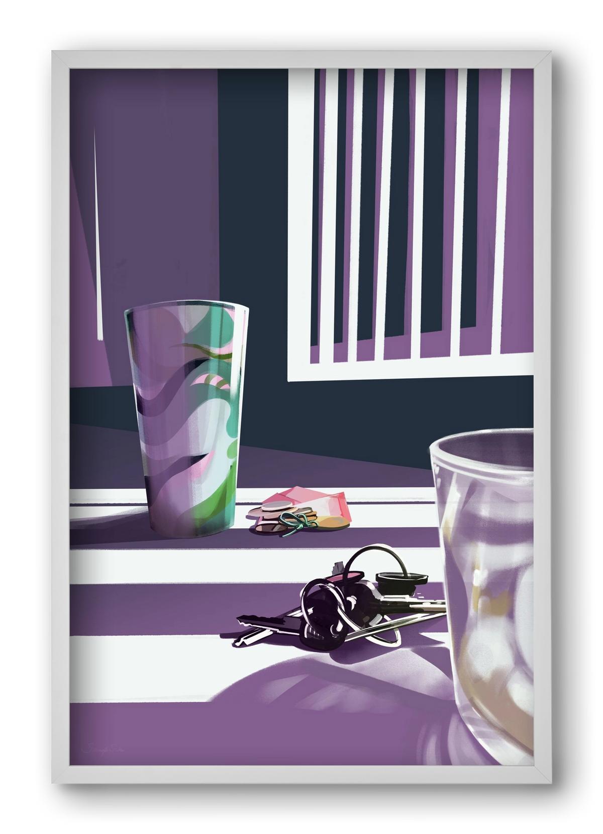 Íróasztalod, 40x60 cm (40x60 cm), Fehér keret