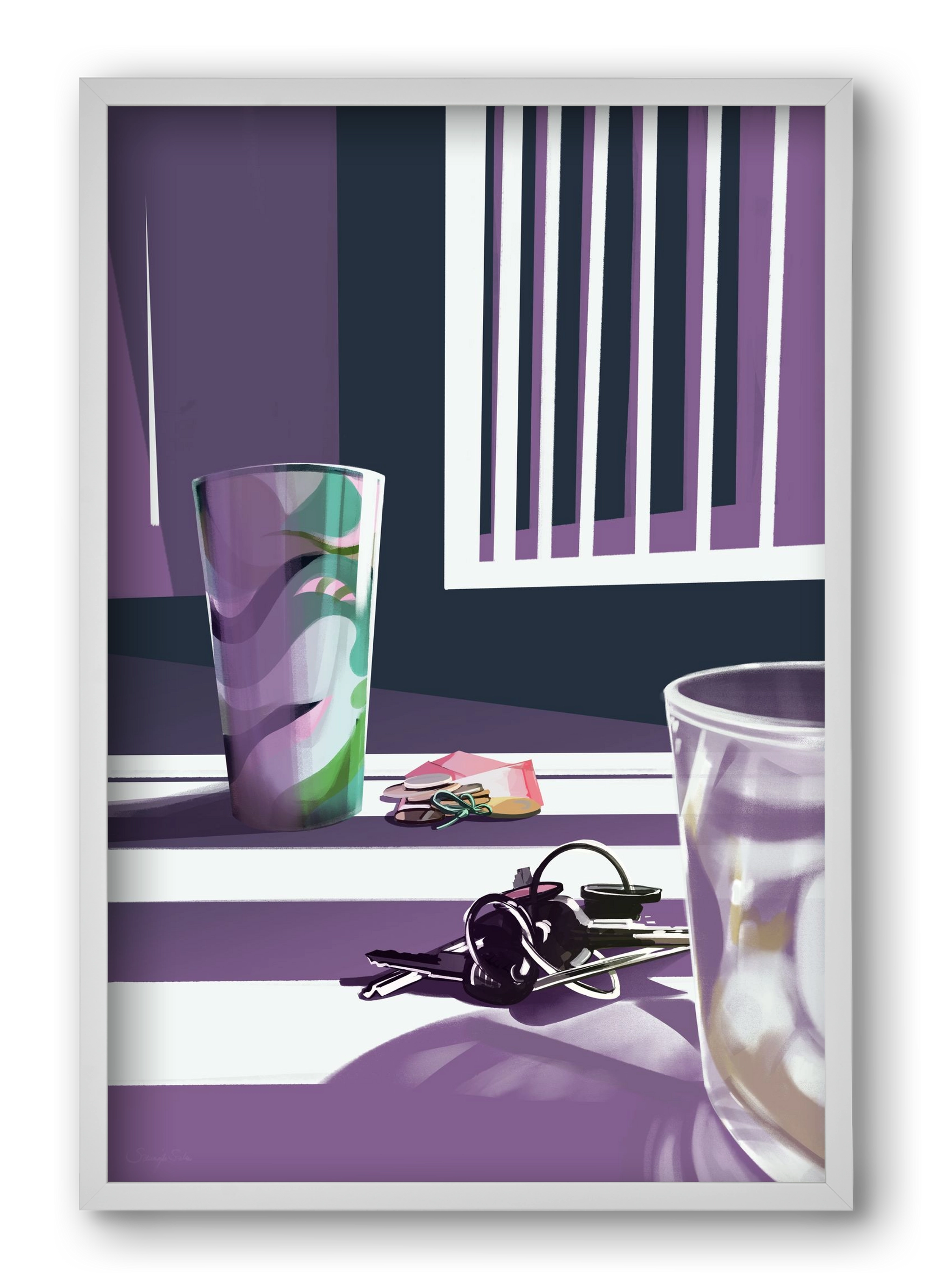 Íróasztalod, 40x60 cm (40x60 cm), Fehér keret