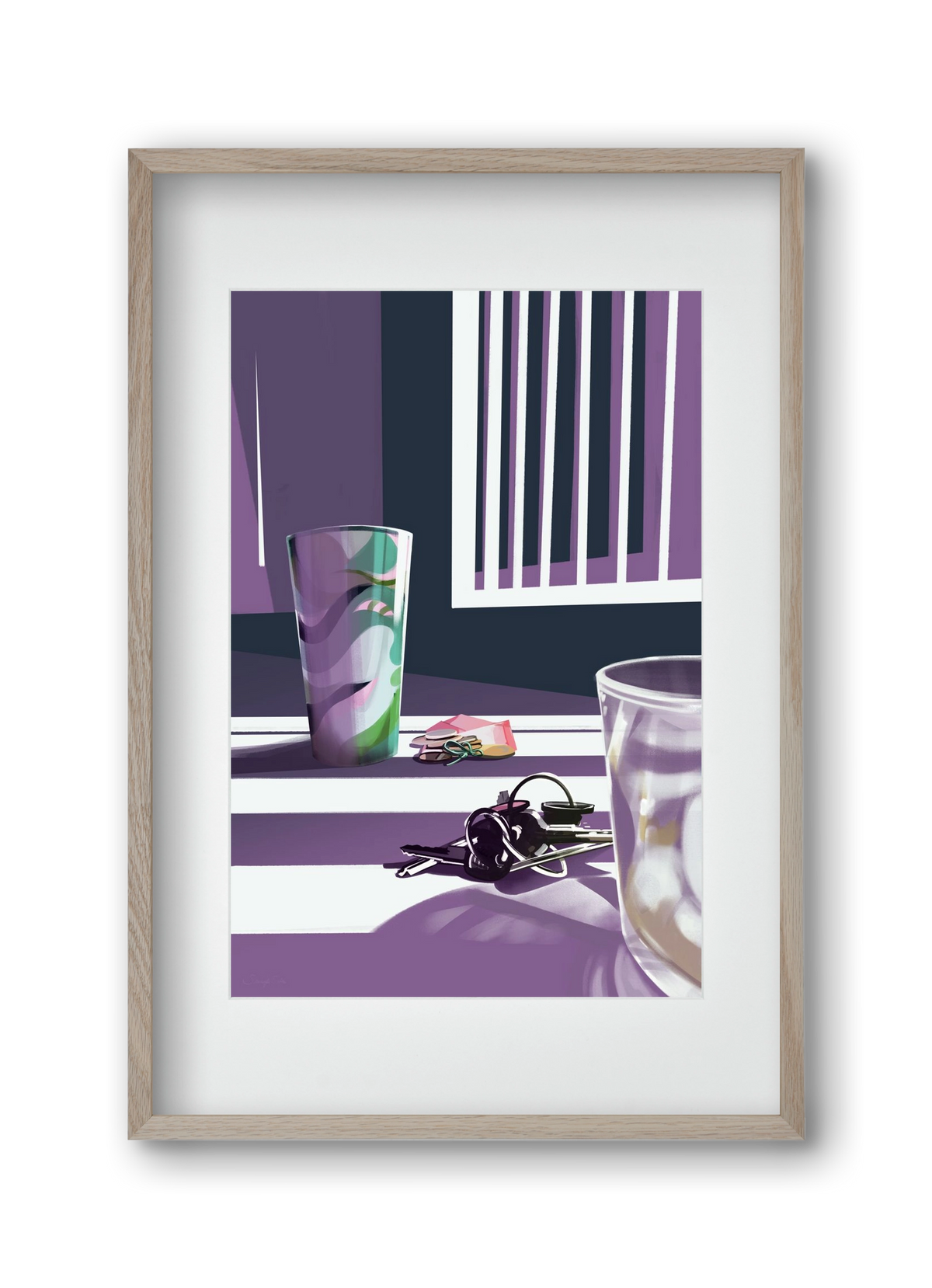 Íróasztalod, 30x45 cm (20x30 cm), Tölgy keret, paszpartuval