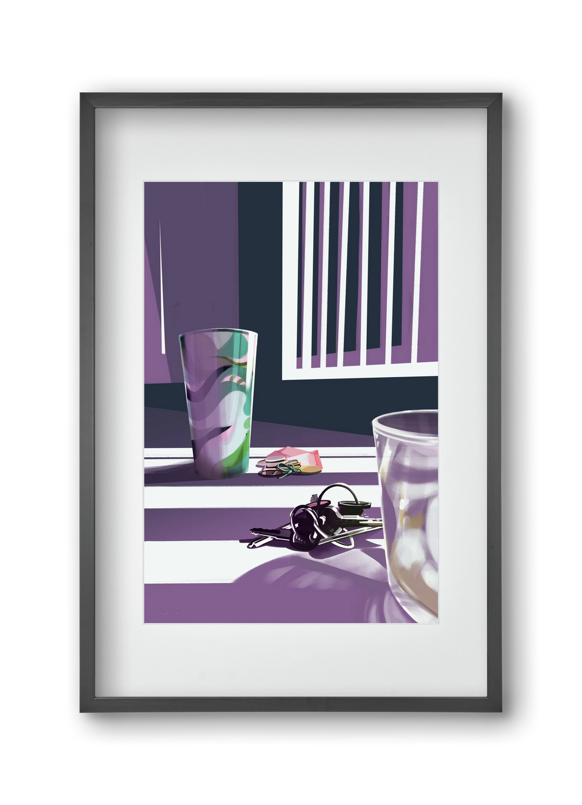 Íróasztalod, 30x45 cm (20x30 cm), Fekete keret, paszpartuval