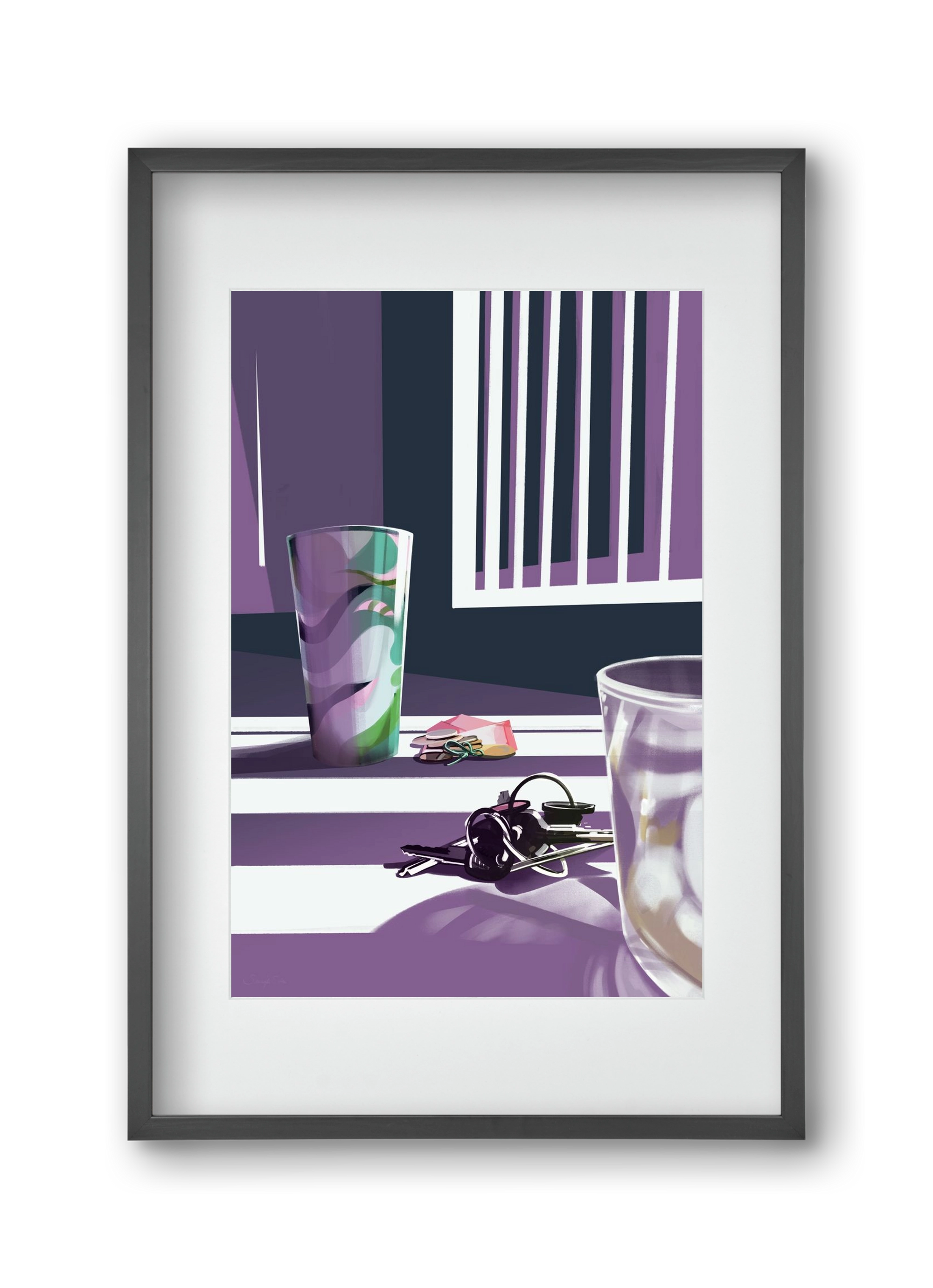 Íróasztalod, 30x45 cm (20x30 cm), Fekete keret, paszpartuval