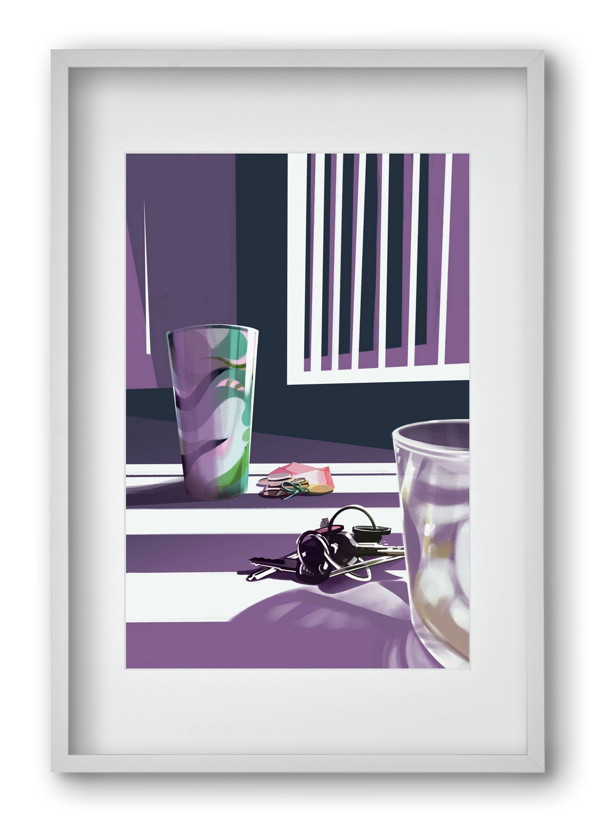 Íróasztalod, 40x60 cm (30x45 cm), Fehér keret, paszpartuval