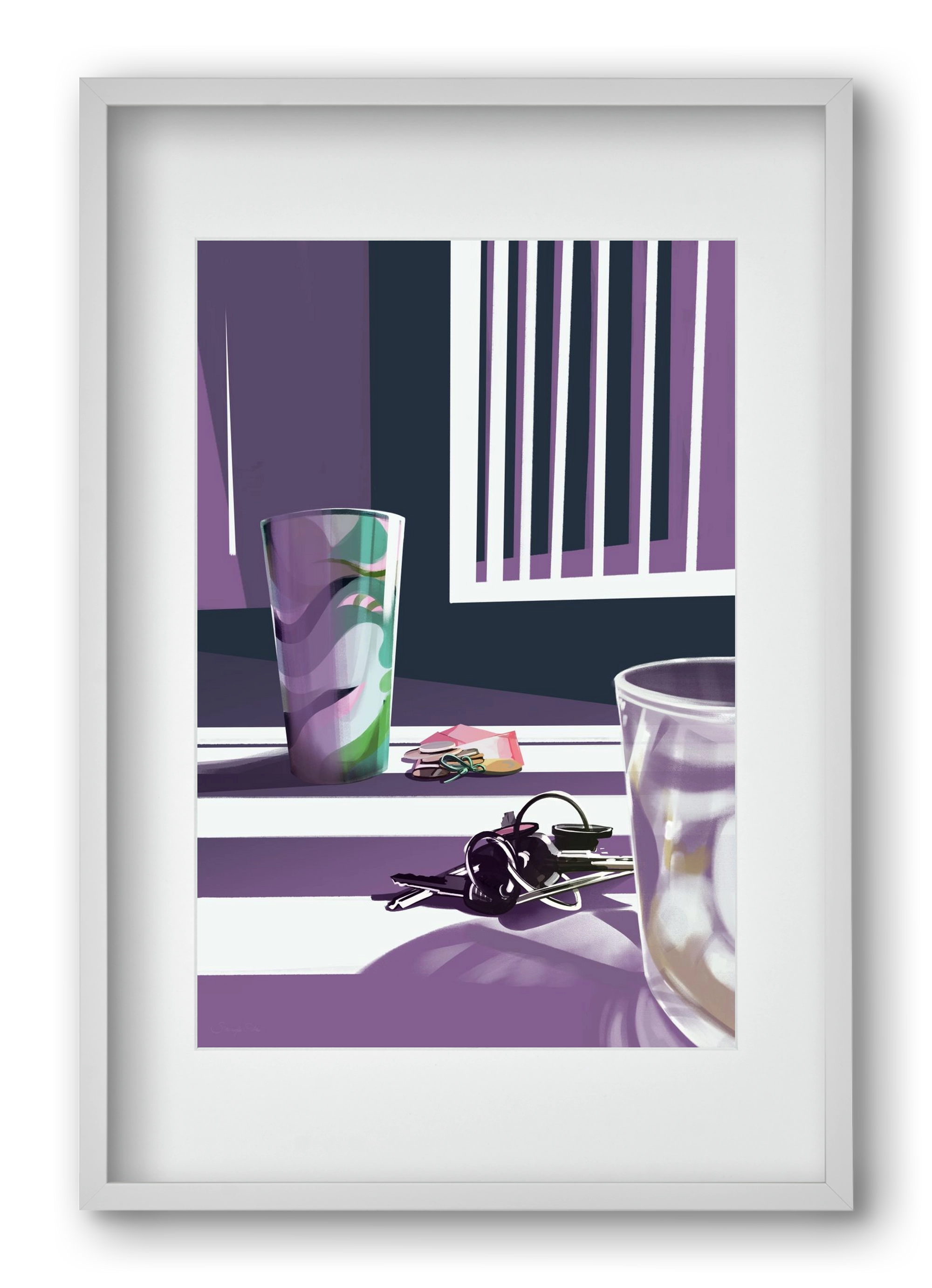 Íróasztalod, 40x60 cm (30x45 cm), Fehér keret, paszpartuval