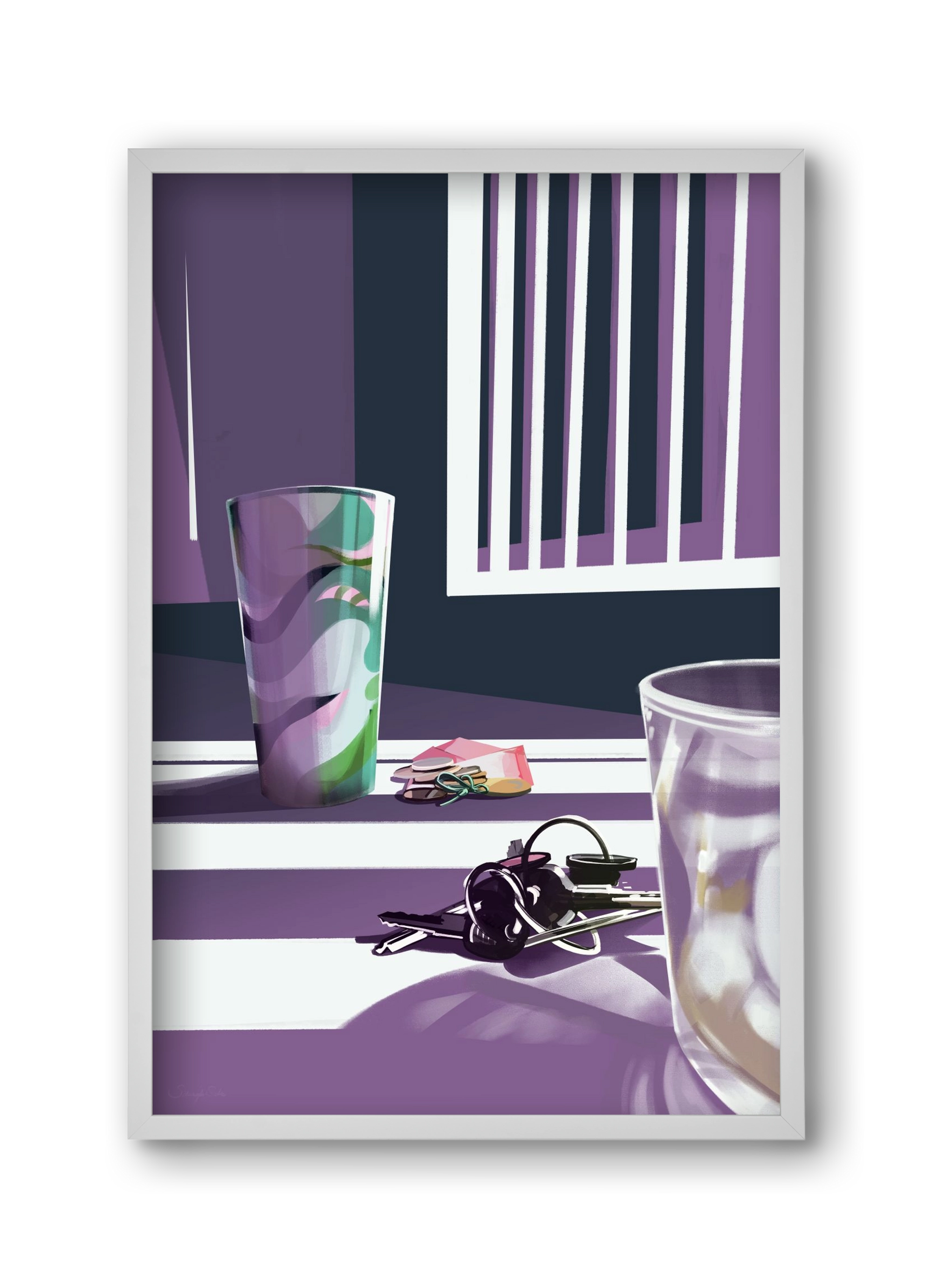 Íróasztalod, 30x45 cm (30x45 cm), Fehér keret