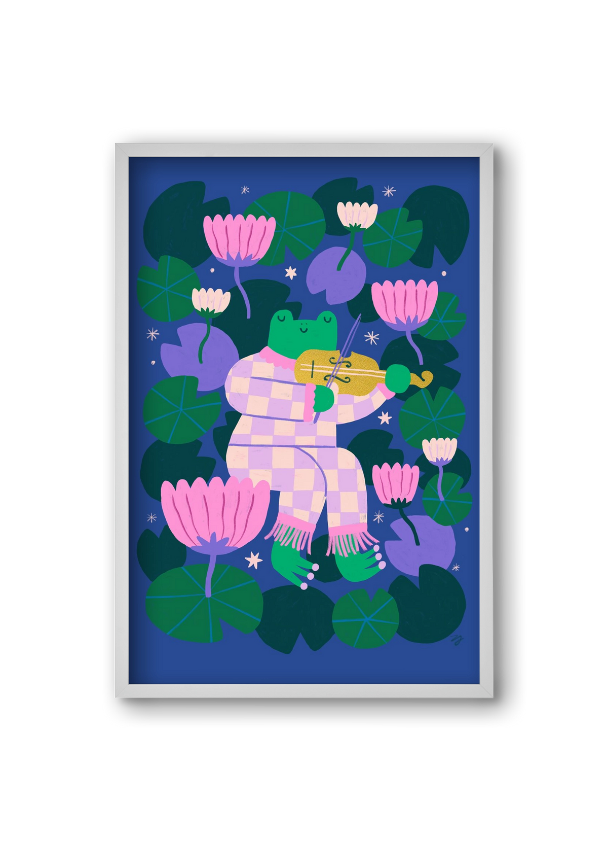 Frog Music, 20x30 cm (20x30 cm), Fehér keret