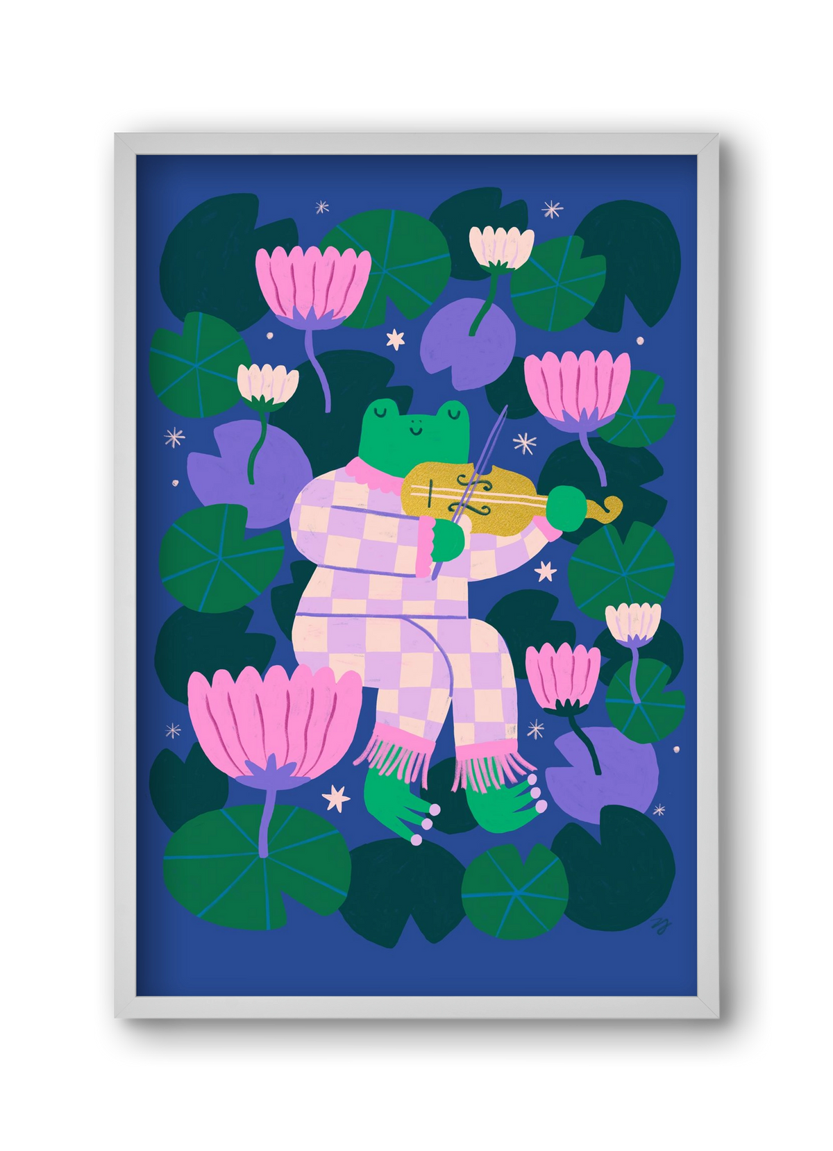 Frog Music, 30x45 cm (30x45 cm), Fehér keret