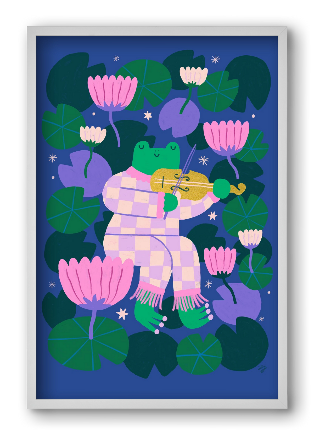 Frog Music, 40x60 cm (40x60 cm), Fehér keret