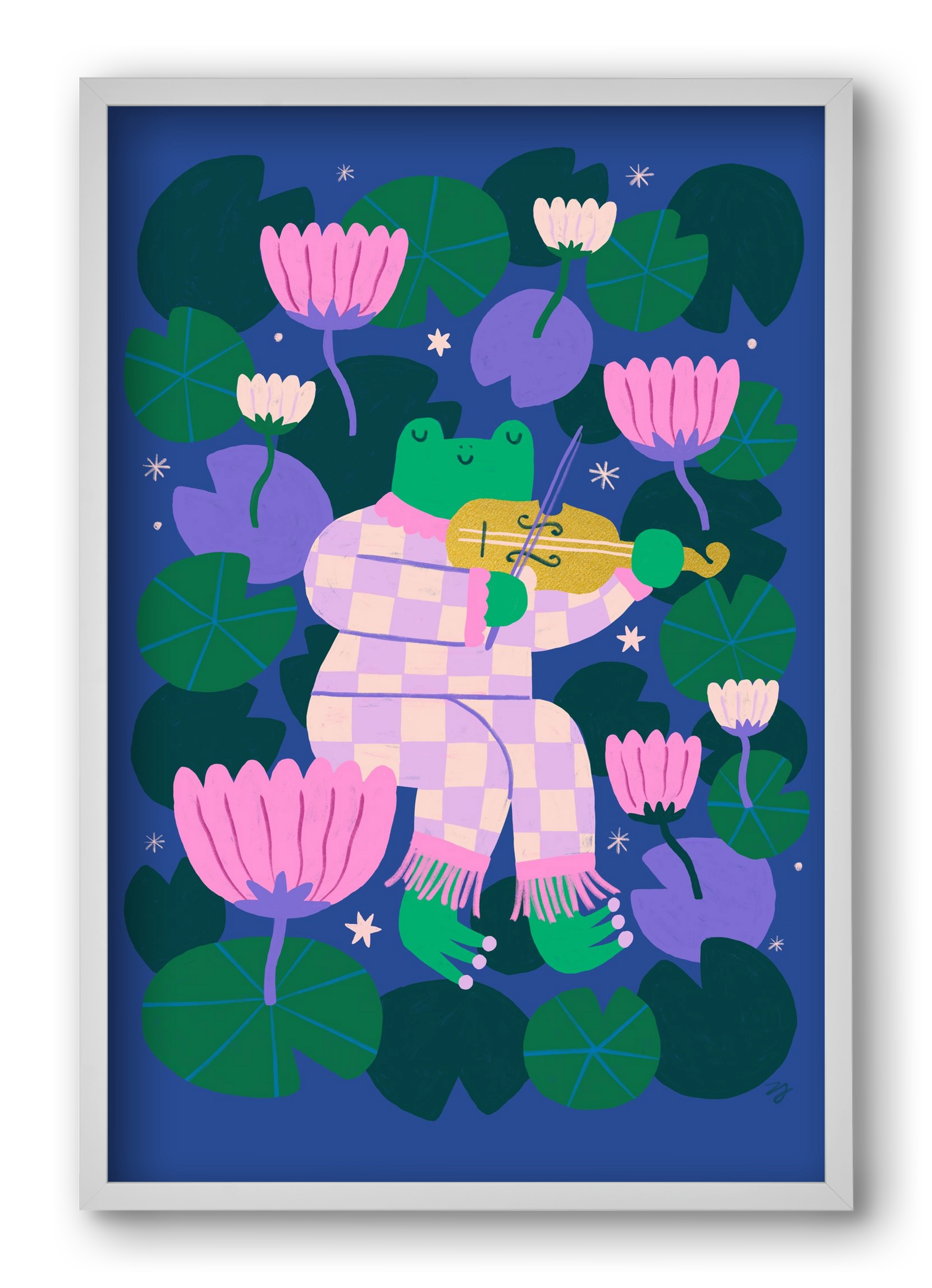 Frog Music, 40x60 cm (40x60 cm), Fehér keret