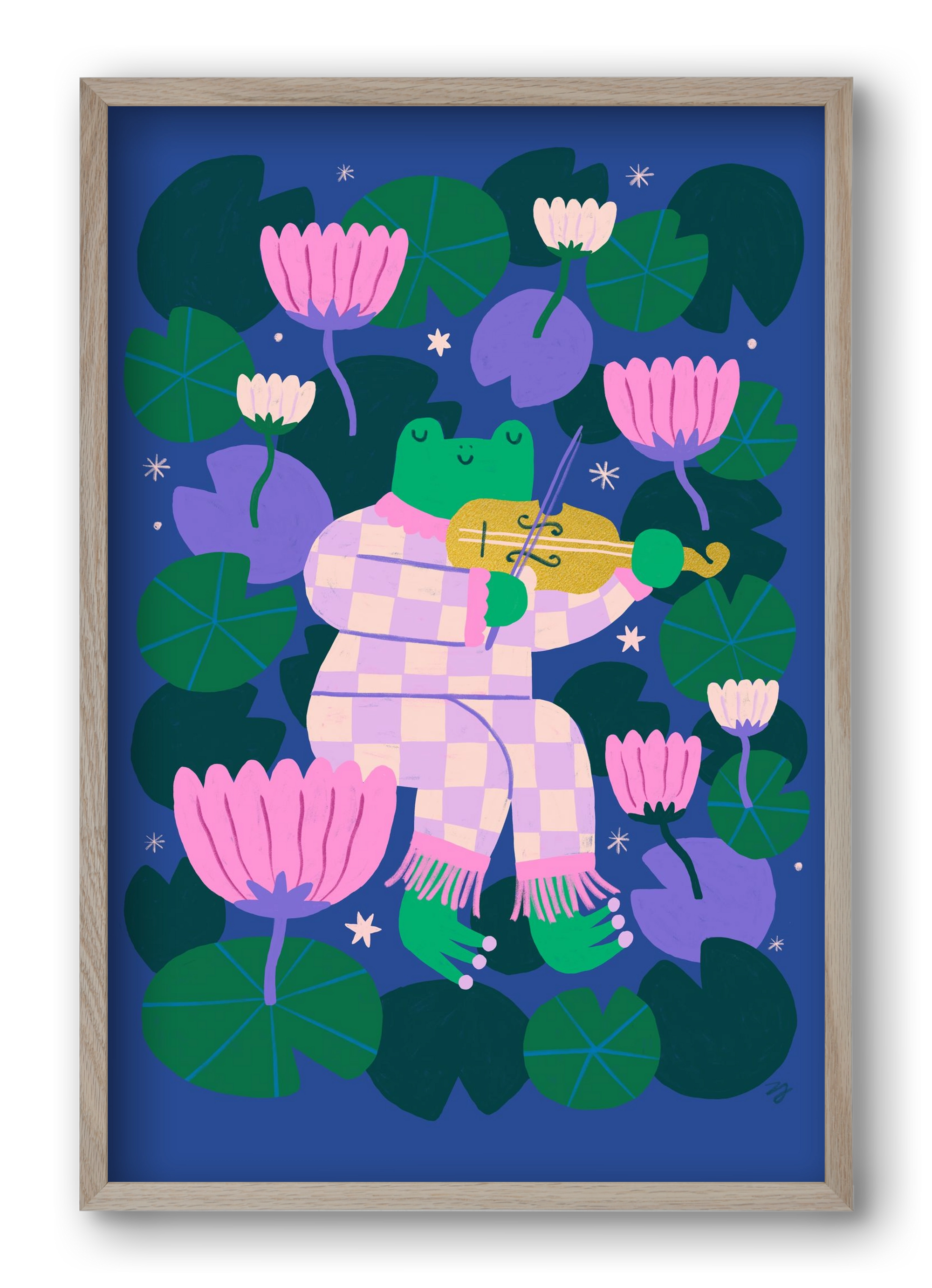 Frog Music, 40x60 cm (40x60 cm), Tölgy keret