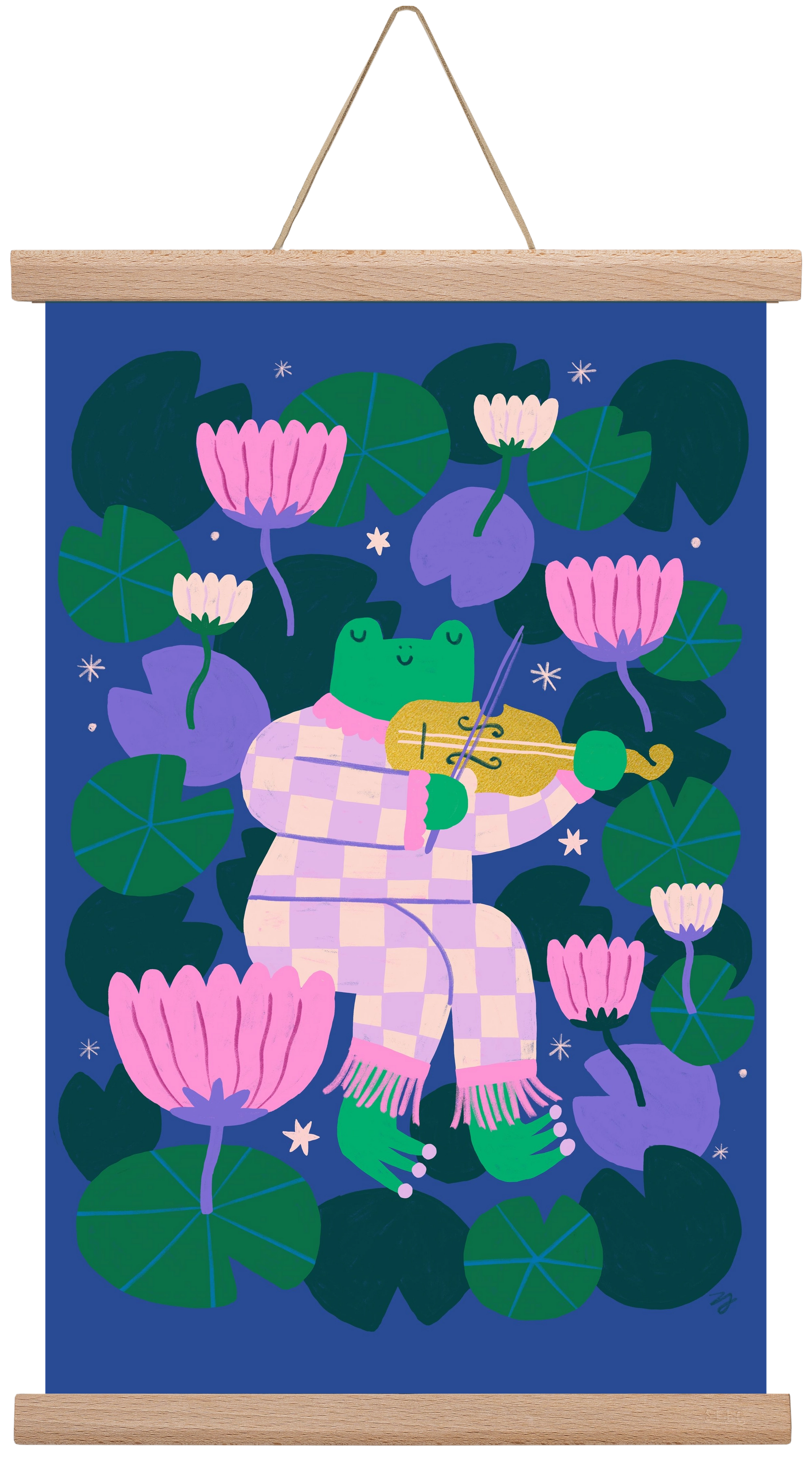 Frog Music, 30x45 cm (30x45 cm), Tölgy akasztó